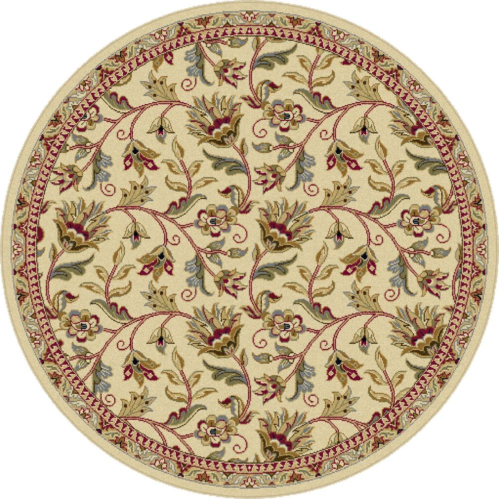 Laguna Hadley Ivory 5 ft. 3 in. Round Transitional Area Rug