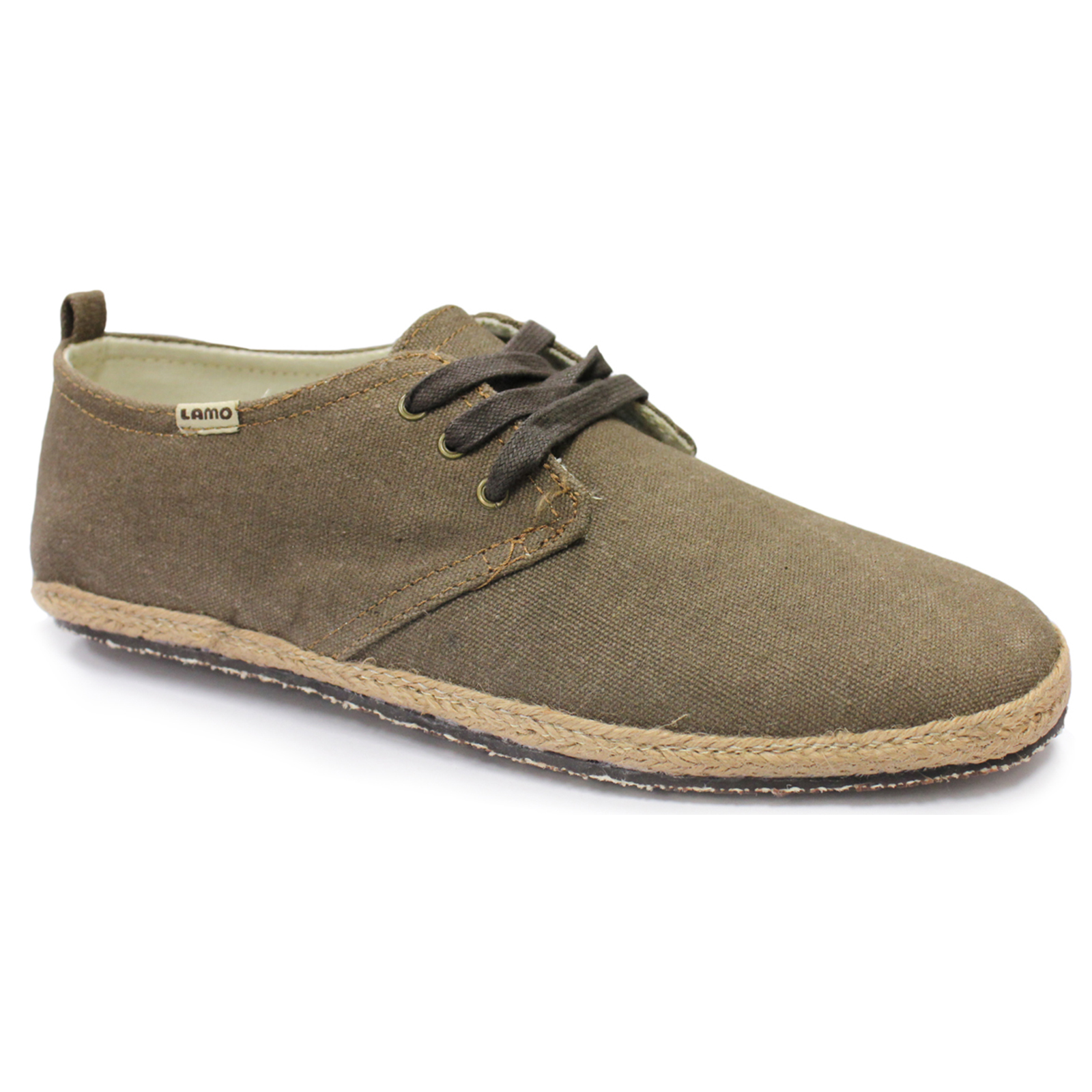 Men's 100% canvas Brown Shoe  Synthetic Lining