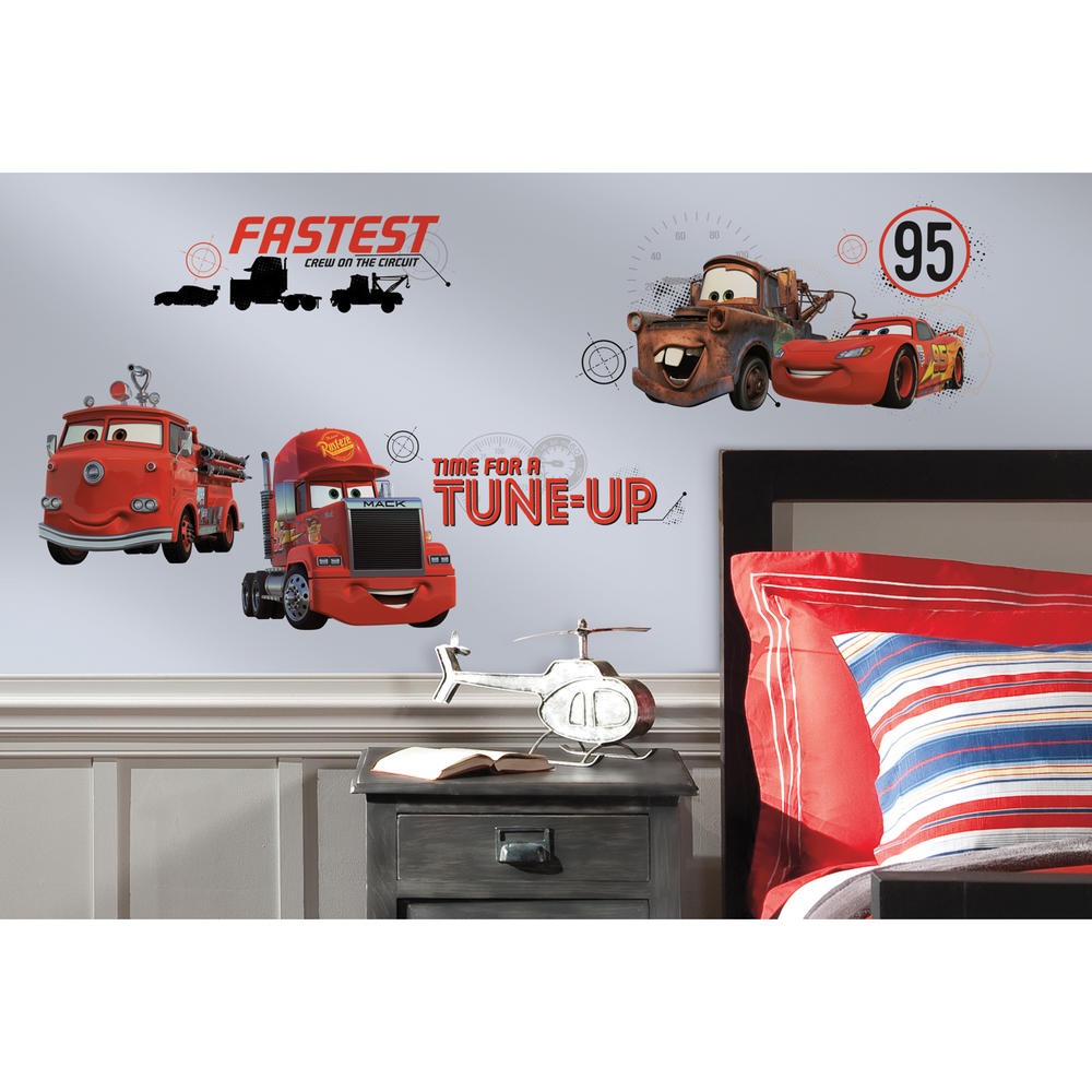 RoomMates Cars - Friends to the Finish Peel and Stick Wall Decals