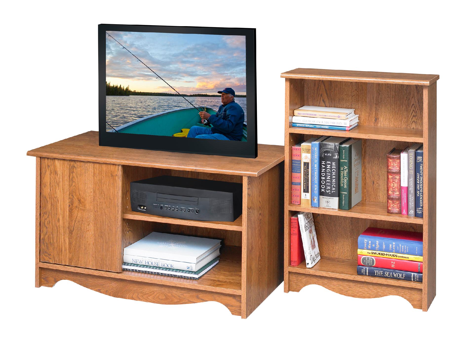 Aspen Oak TV Stand and Tower Combo