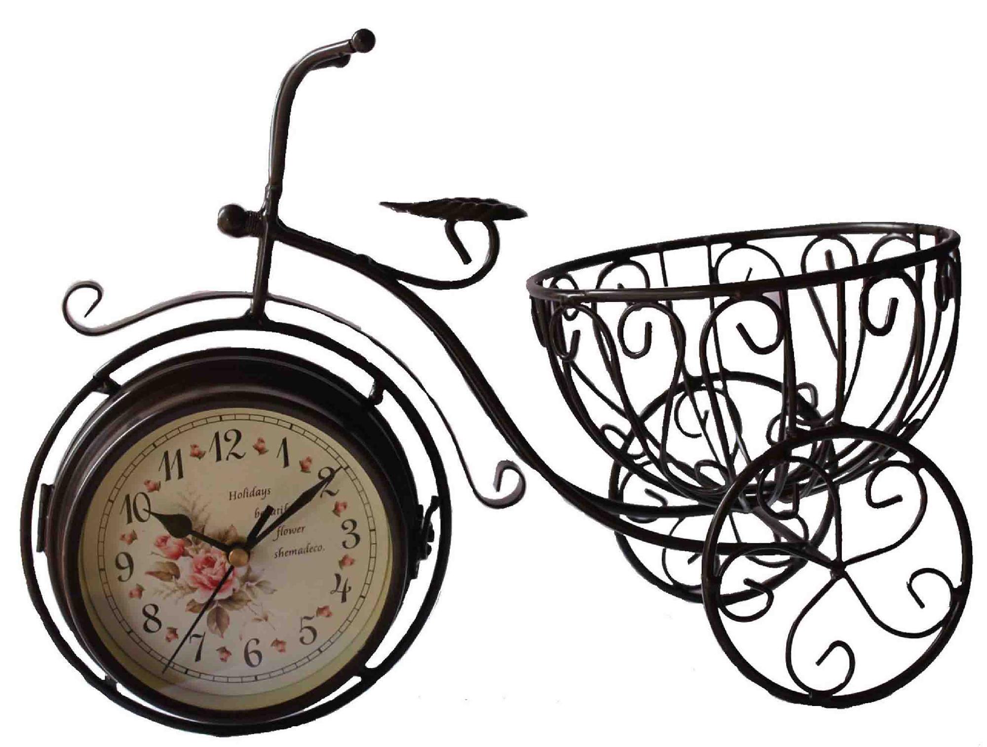 Tricycle CLOCK  with one Big Basket on the back