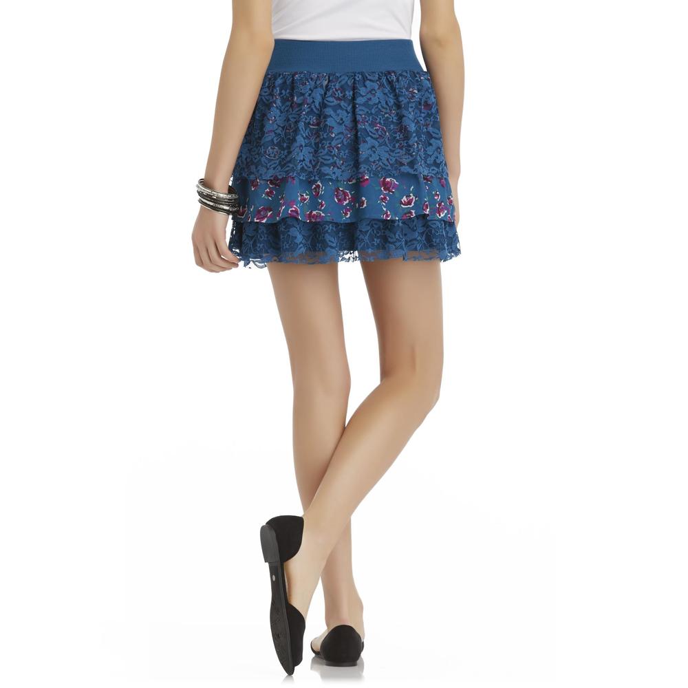 Junior's Lace Tiered Skirt