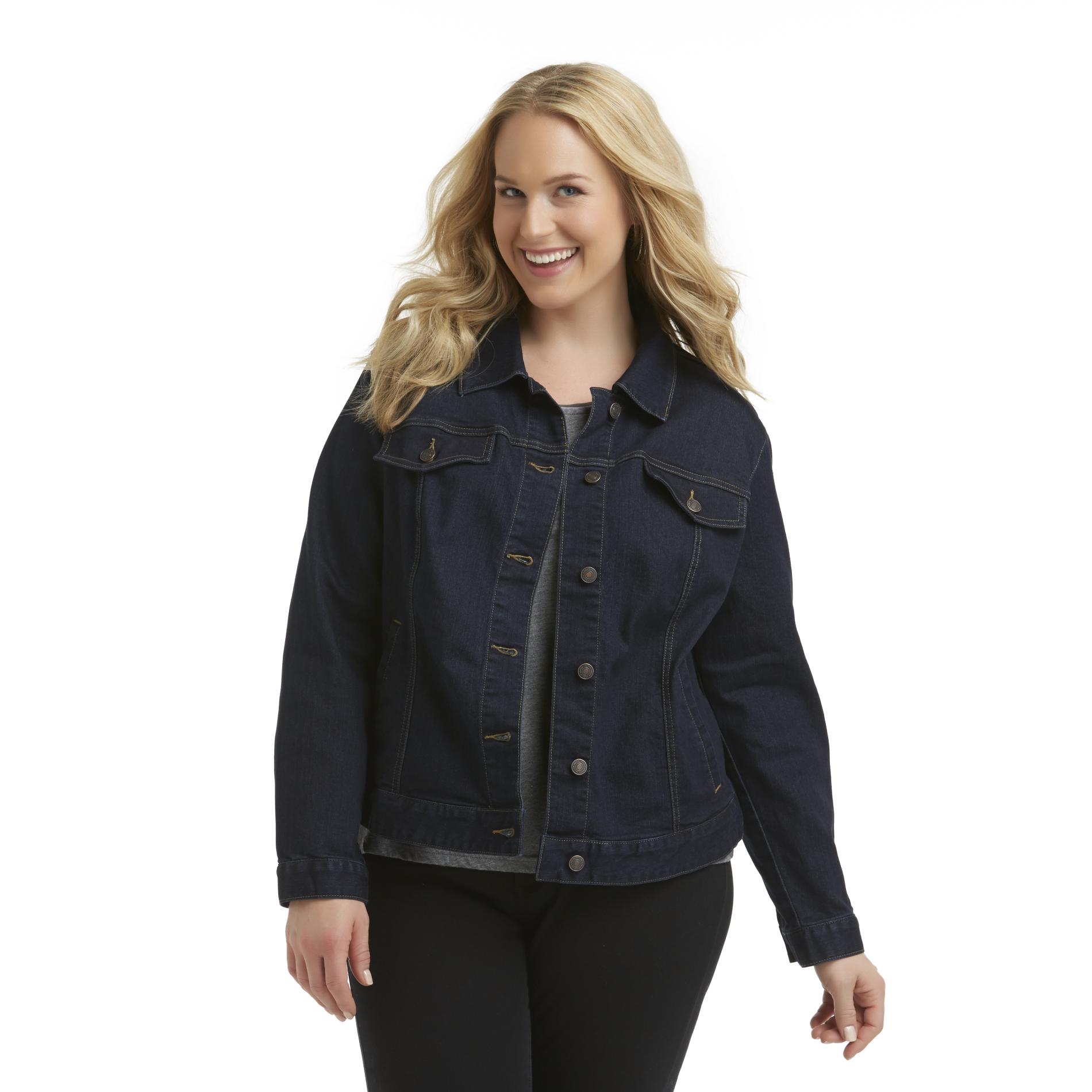 ... Plus Denim Jacket - GOLDEN WIN plus size, plus size fashion plus size