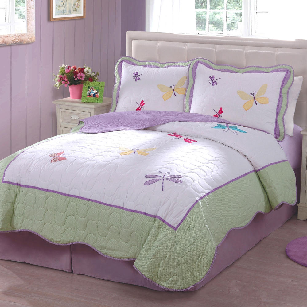 Dragonfly Butterfly Quilt Set with Sham(s)