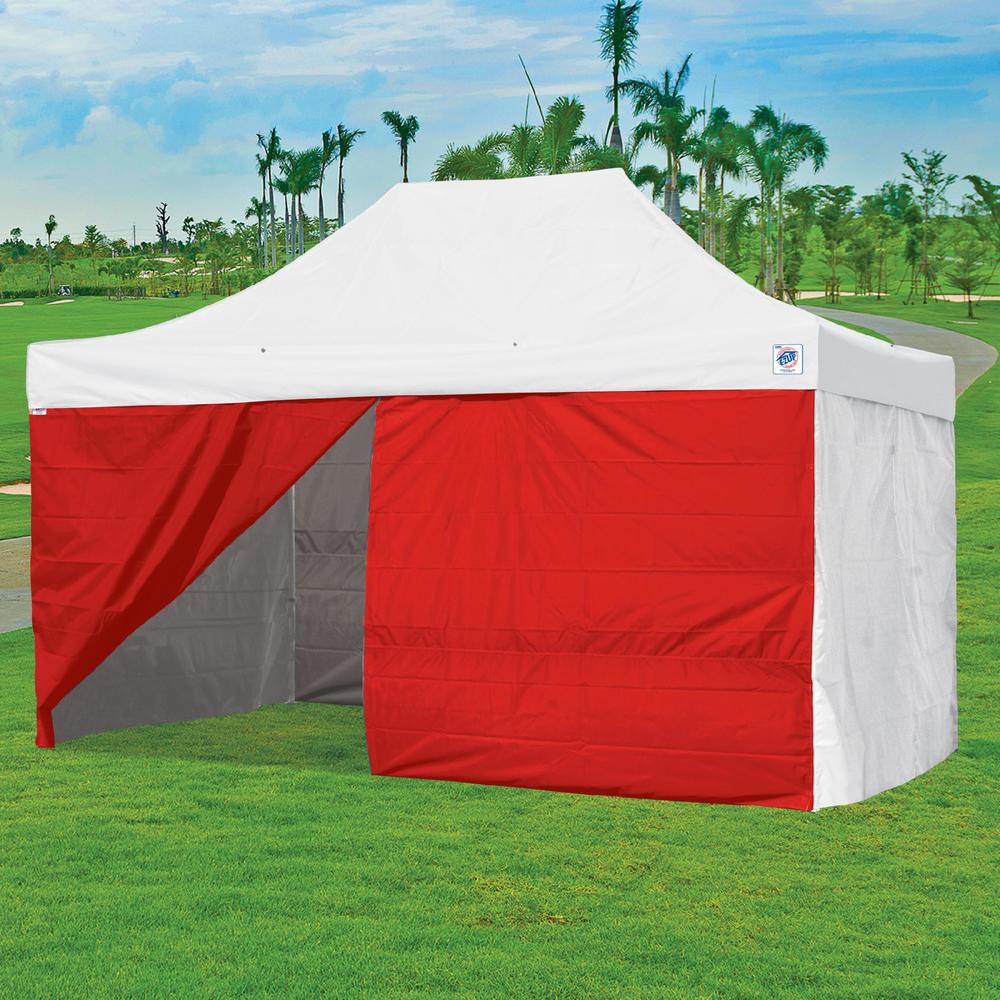 15' Middle Zipper Instant Shelter - Red