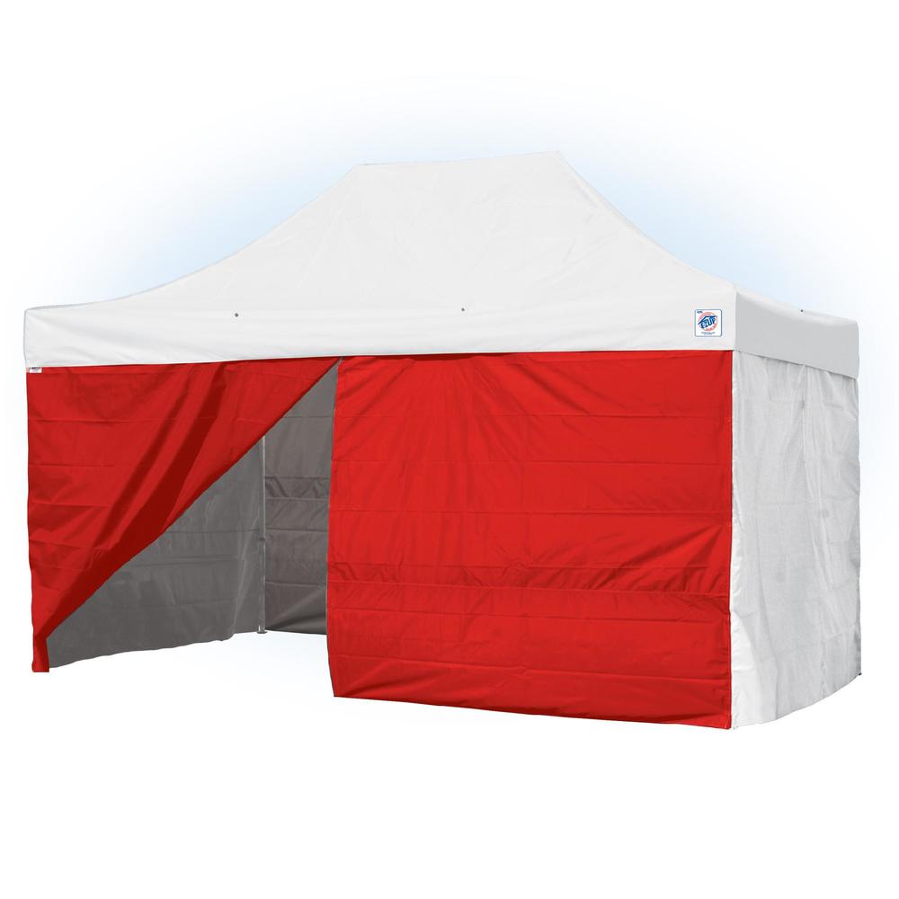 15' Middle Zipper Instant Shelter - Red