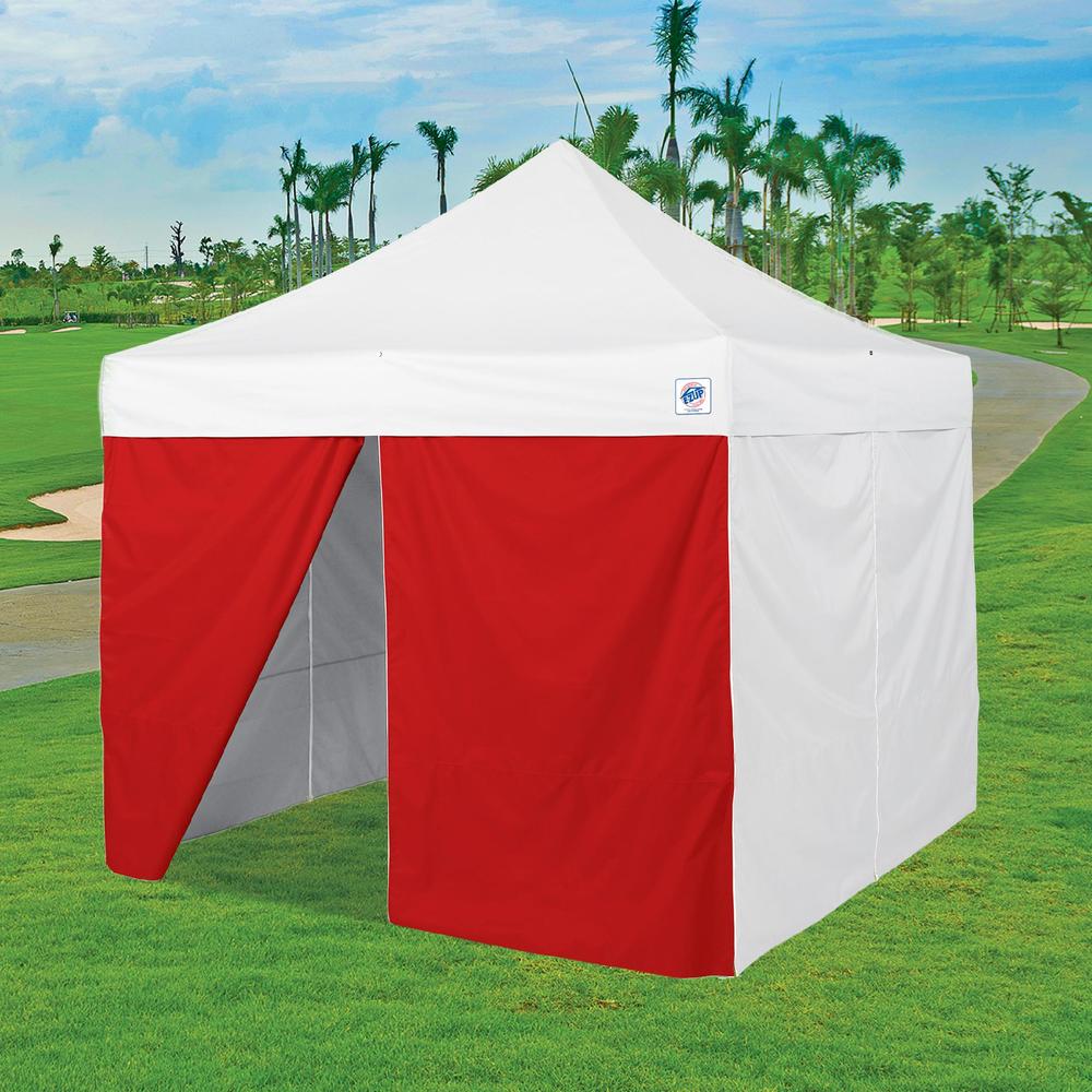 8' Middle Zipper Instant Shelter Sidewall - Red