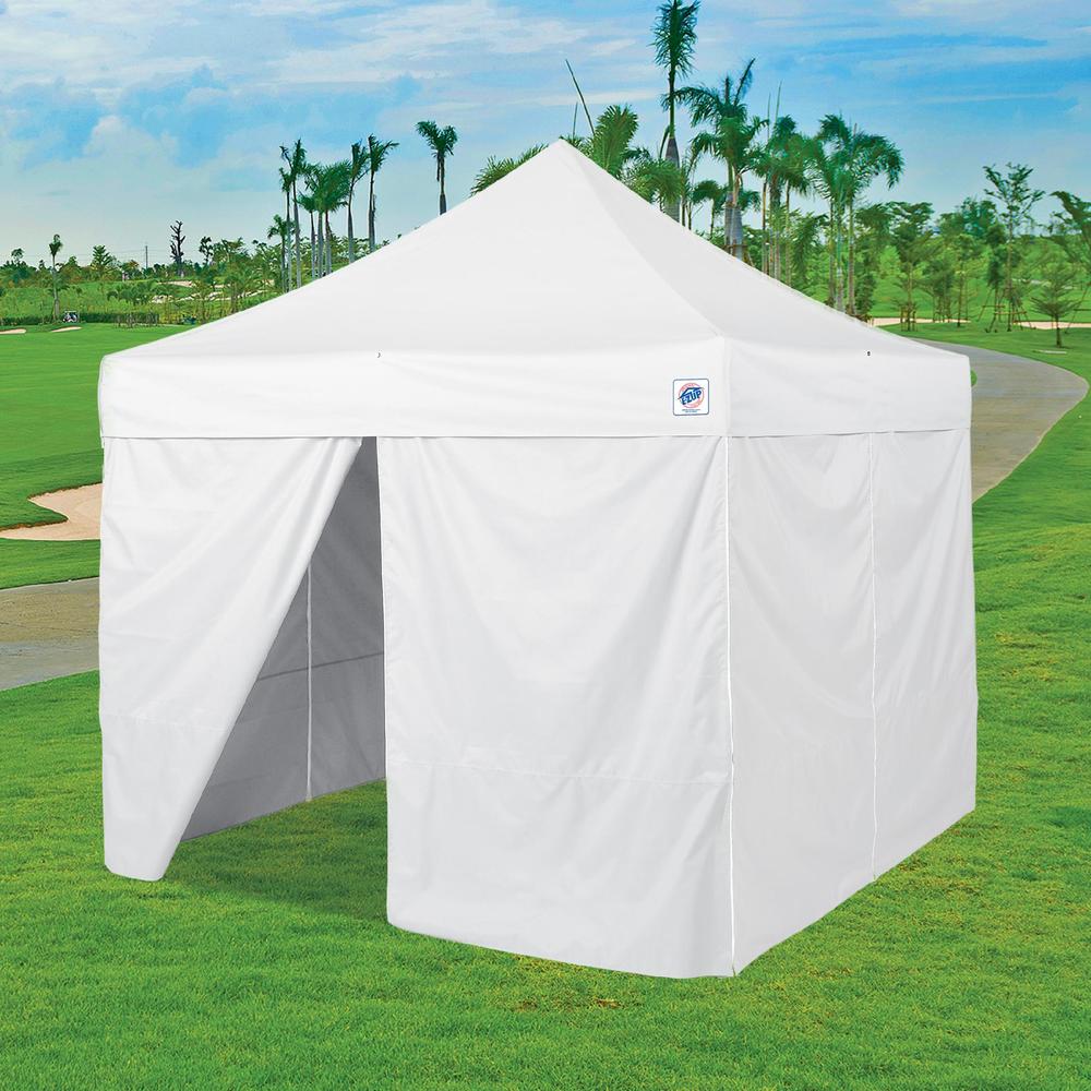 8' Middle Zipper Instant Shelter Sidewall - White