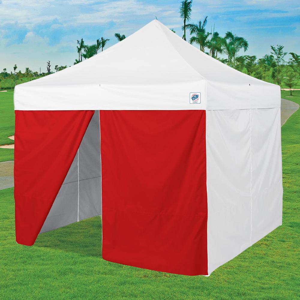 10' Middle Zipper Instant Shelter Sidewall - Red