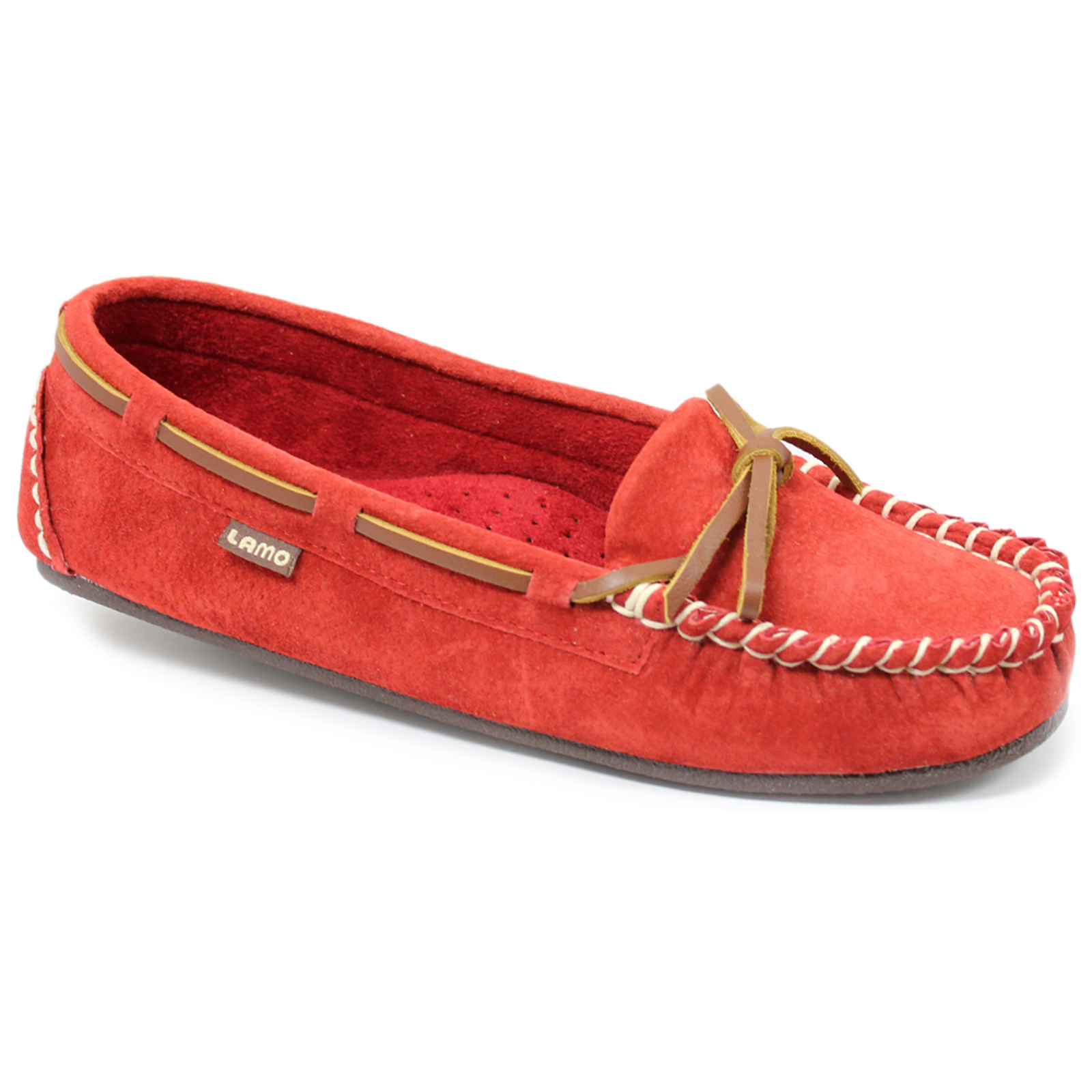 Women's sabrina moc suede red moccasin