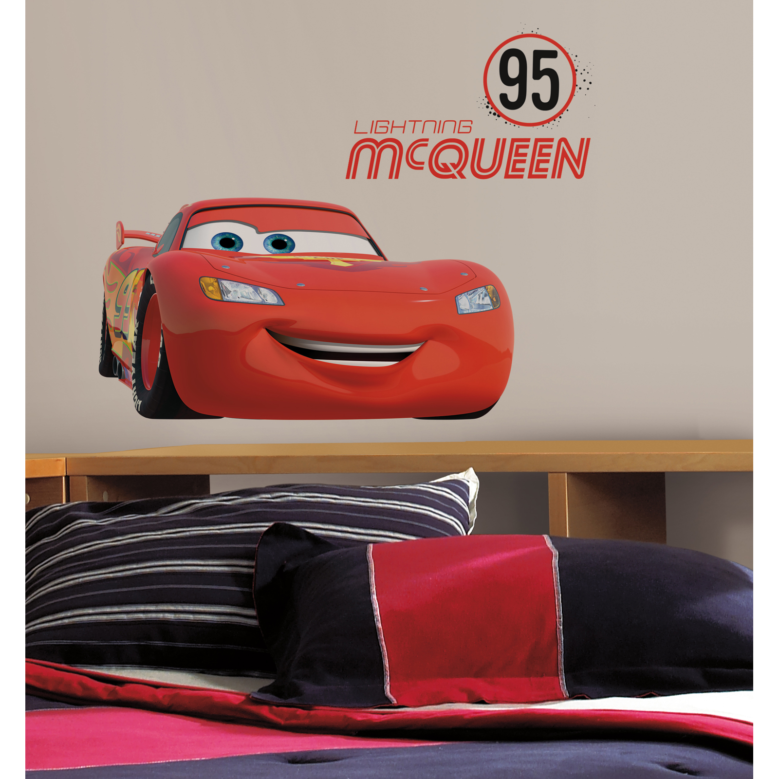 UPC 034878091853 product image for Cars - Lightning McQueen Number 95 Peel and Stick Giant Wall Decals | upcitemdb.com