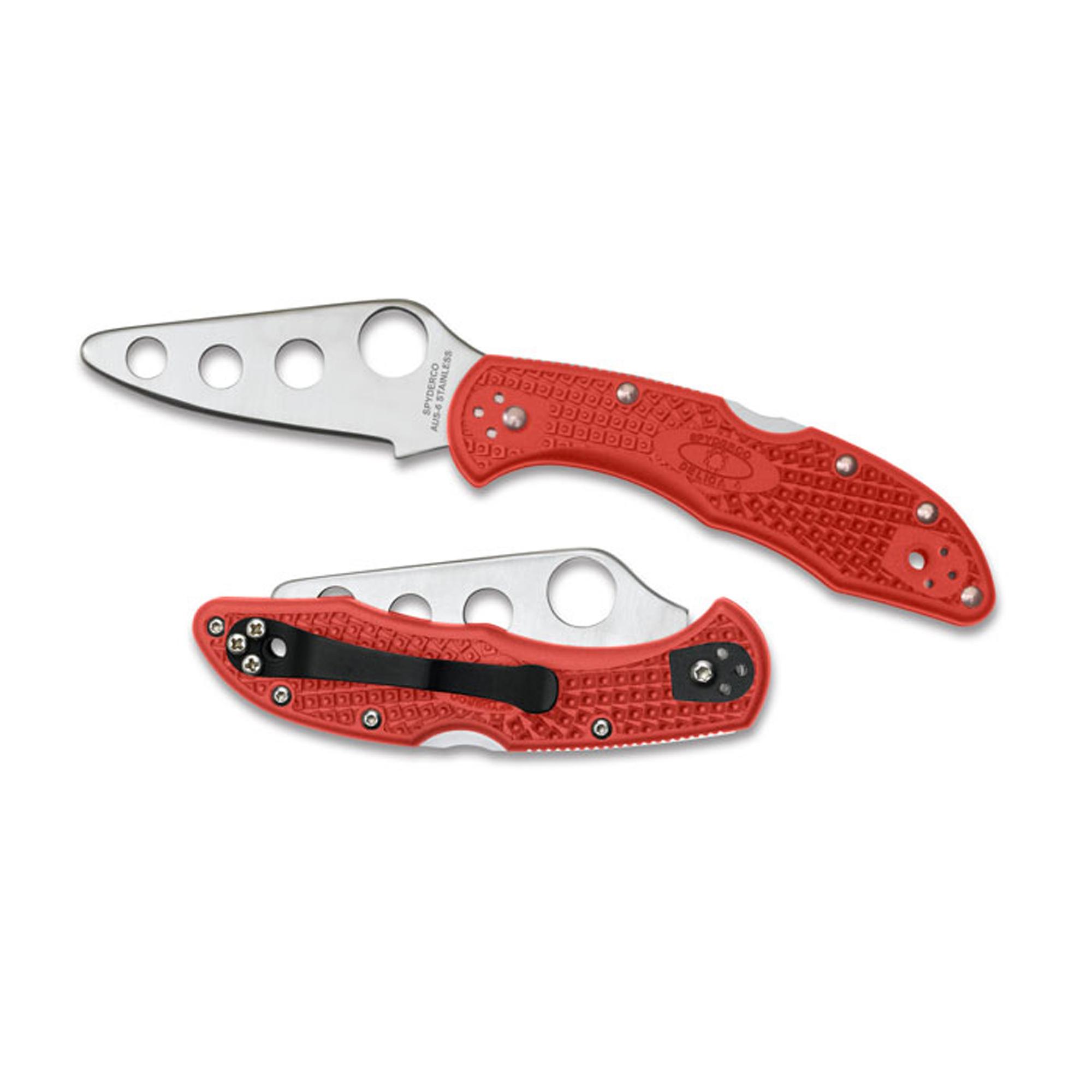 UPC 716104001095 product image for Spyderco Delica4 Red FRN Trainer Knife | upcitemdb.com