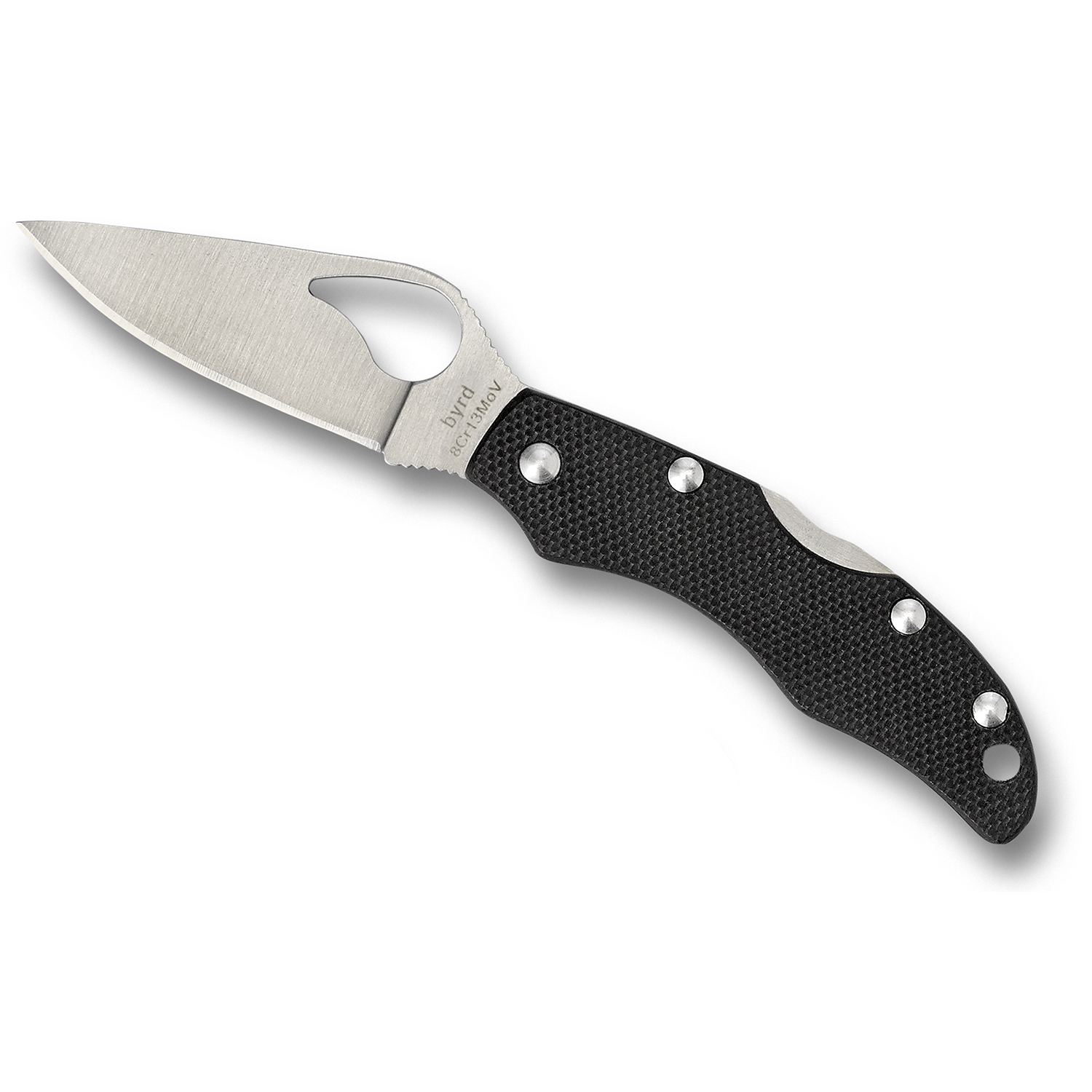 Finch2 G-10 Black Plain Edge Knife