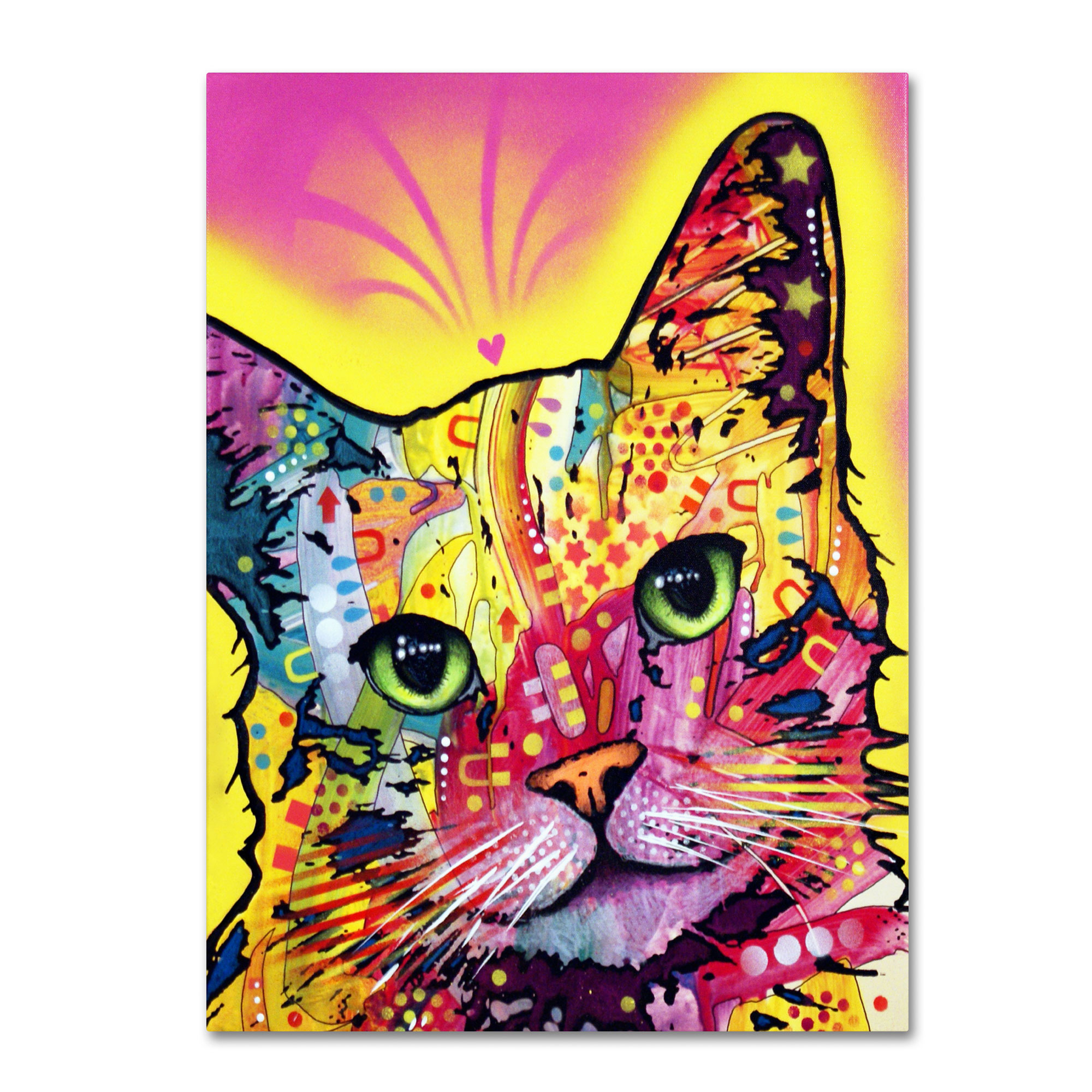 Dean Russo 'Tilt Cat' Canvas Art