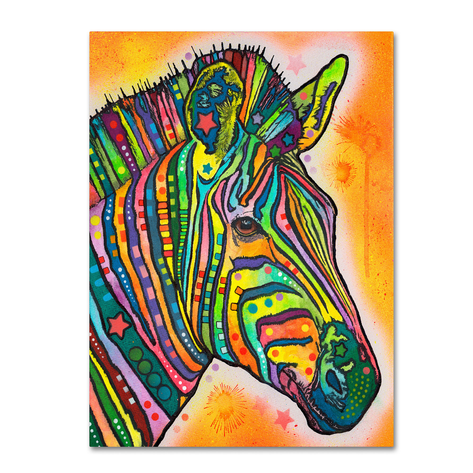 Dean Russo 'Zebra' Canvas Art