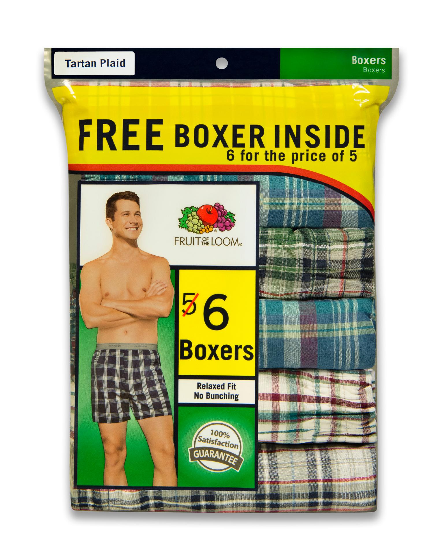 UPC 885306000059 product image for Fruit of the Loom Men's Boxers 5pk Relax Fit Plush-back Tartan | upcitemdb.com
