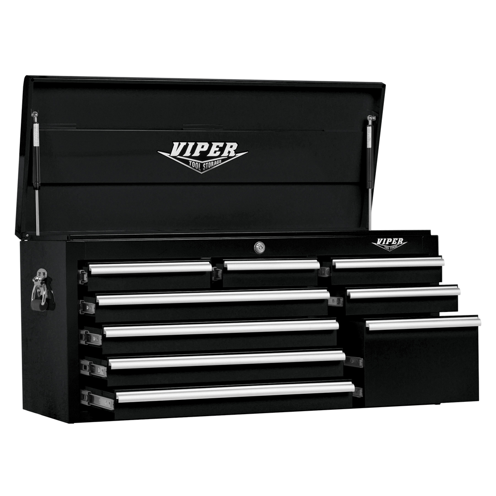 Viper Tool Storage V4109BLC 41inch 9 Drawer 18G Steel Top Chest