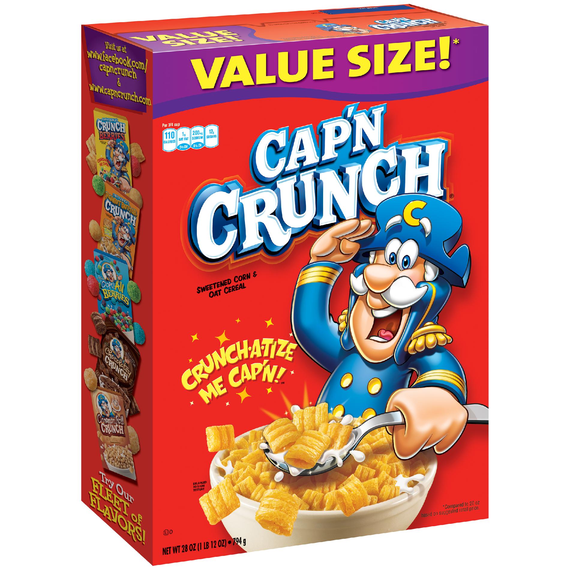 UPC 030000317525 Cap'n Crunch Breakfast Cereal, Original, 28 oz Box