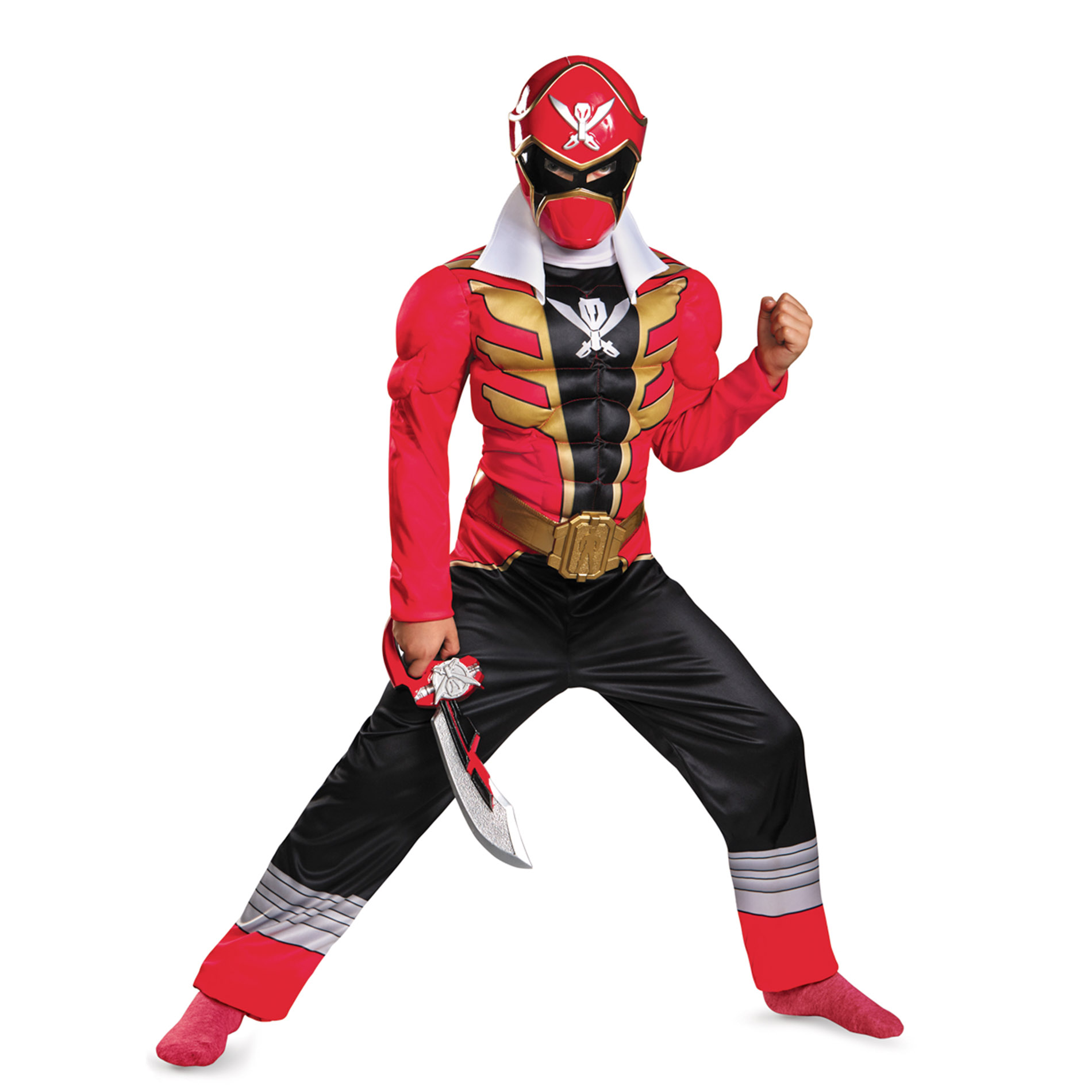 Boys' Red Ranger Muscle Halloween Costume