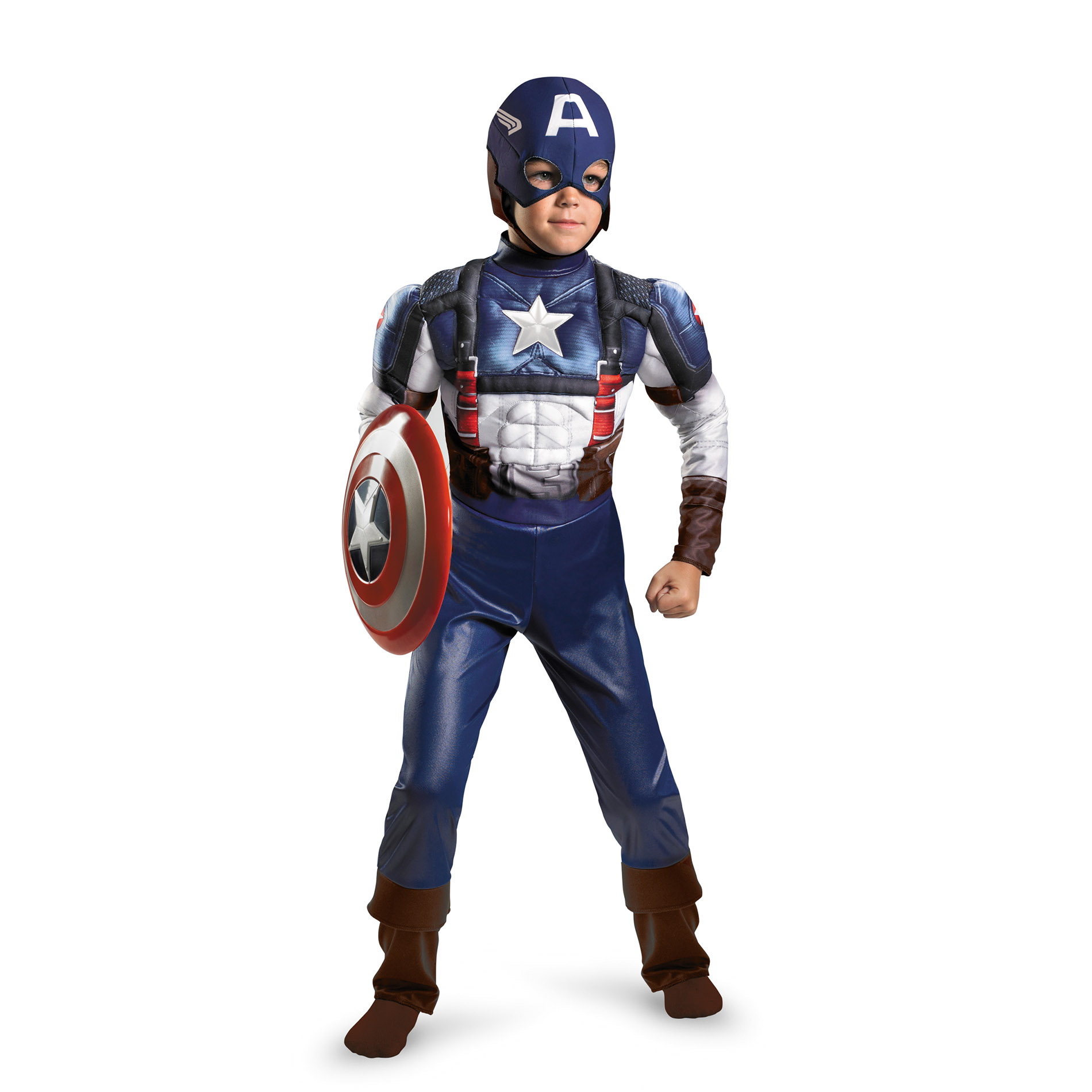 Boys' Captain America Retro Muscle Movie Halloween Costume