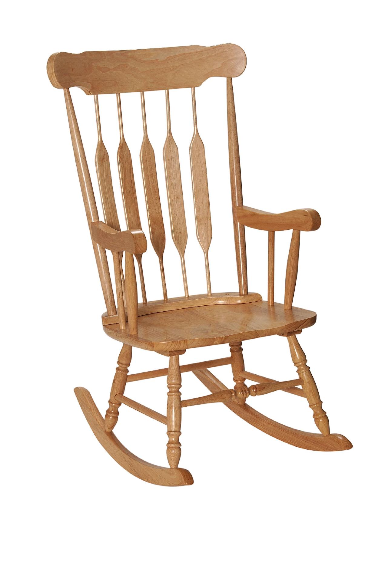 3800N Adult Rocking Chair with Natural Wood Finish