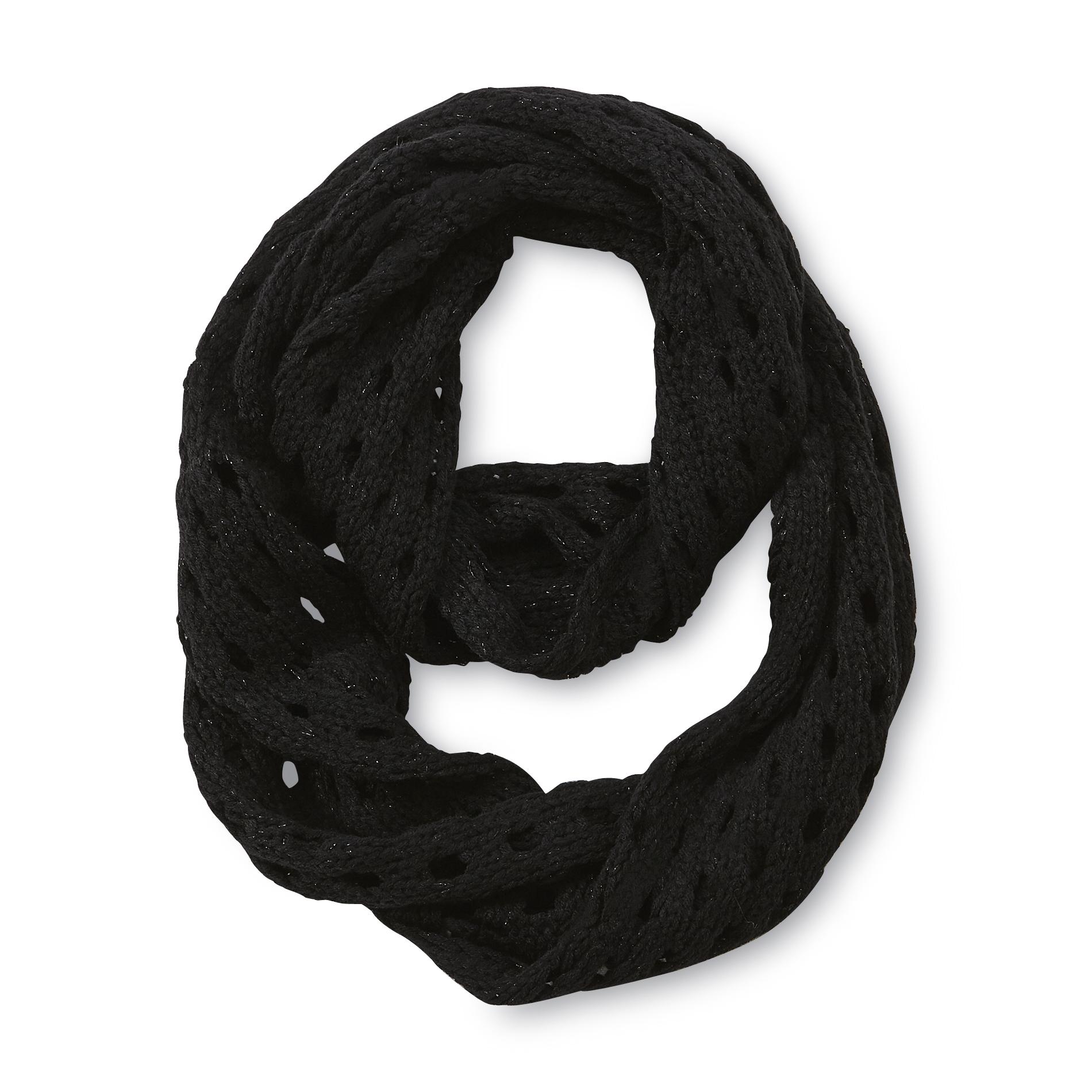 Junior's Open Knit Infinity Scarf