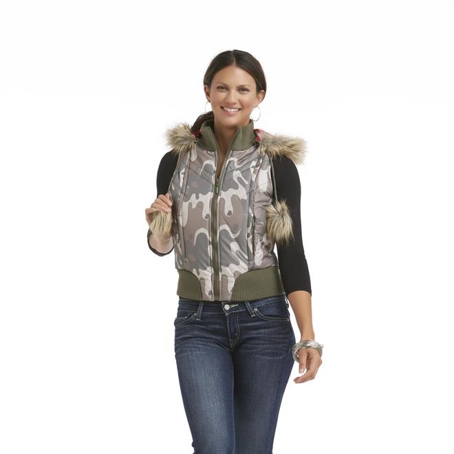 Route 66 Women's Hooded Vest Camo