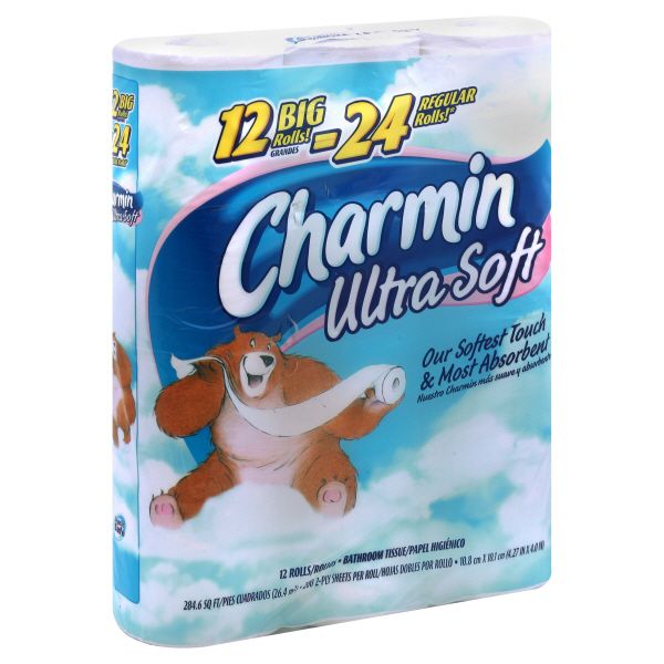 Charmin Ultra Soft Bathroom Tissue, Big Roll, 2-Ply, 12 rolls at mygofer.com