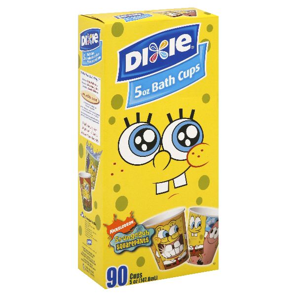 Dixie Bath Cups, 5 oz, SpongeBob Squarepants, 90 cups at mygofer.com