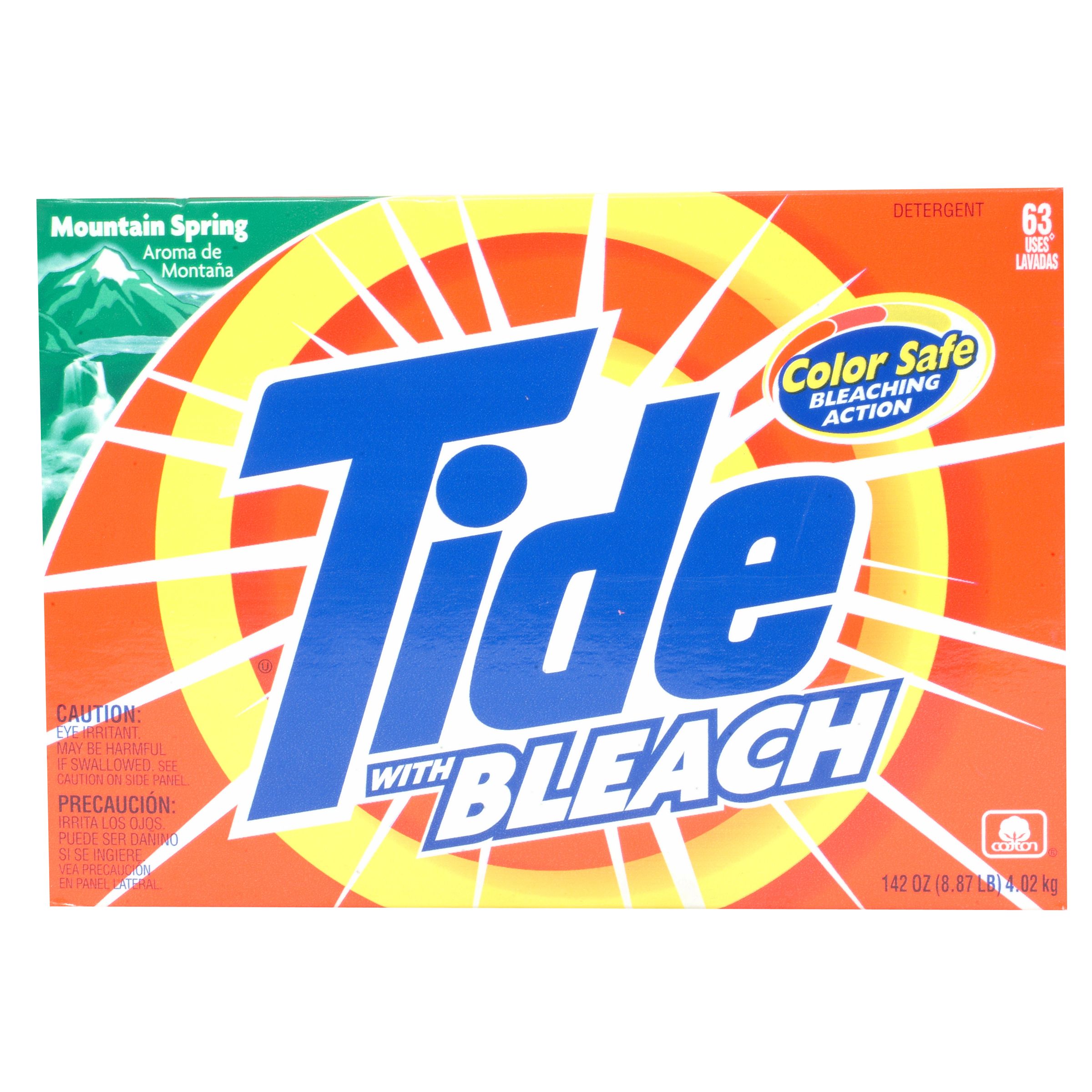 Tide Powder Detergent With Bleach Alternative Mountain Spring 142 Ounce Box 63 Loads at Kmart.com