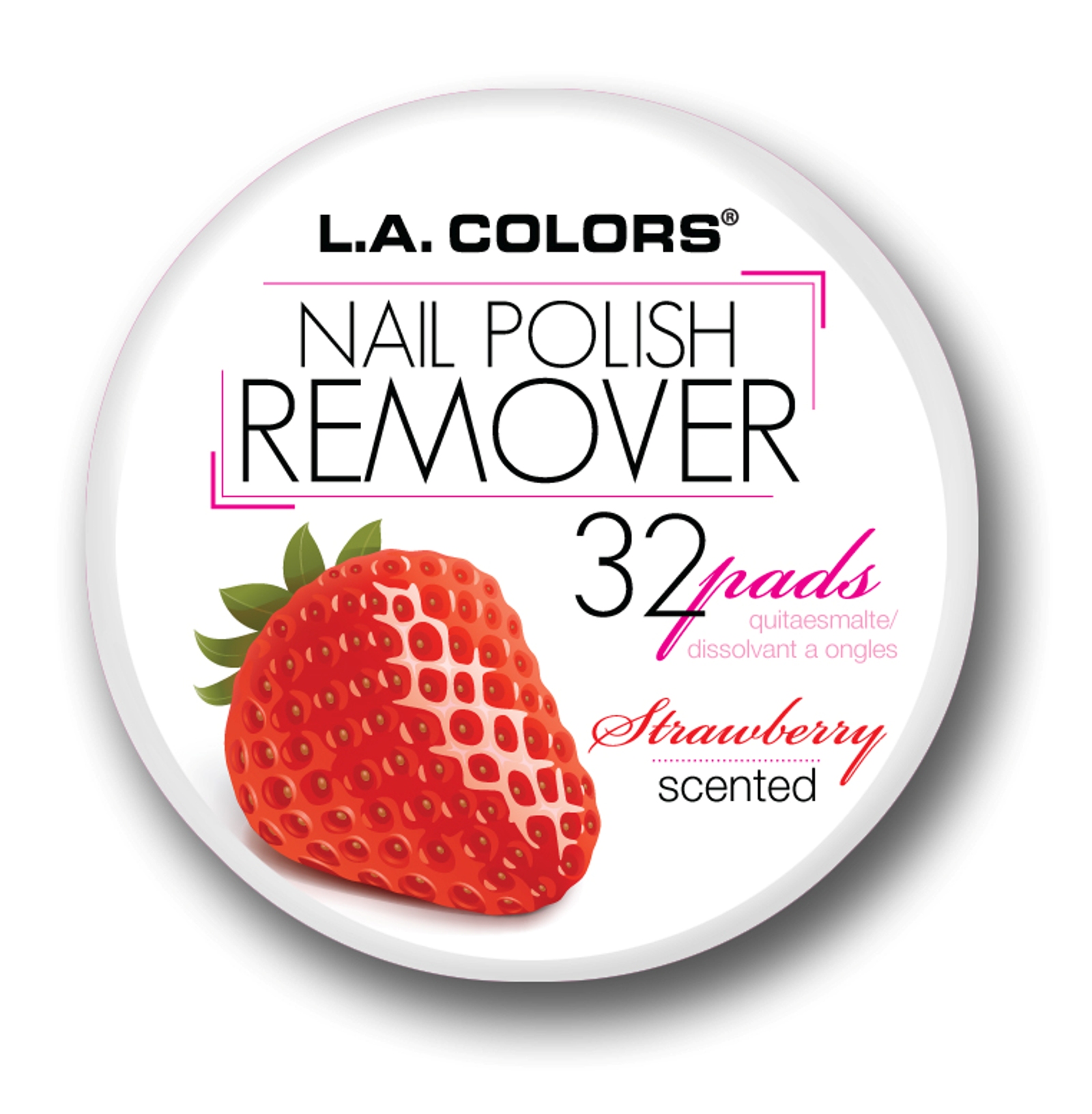 Nail Polish Remover Pads  Strawberry Scent  32 Ct