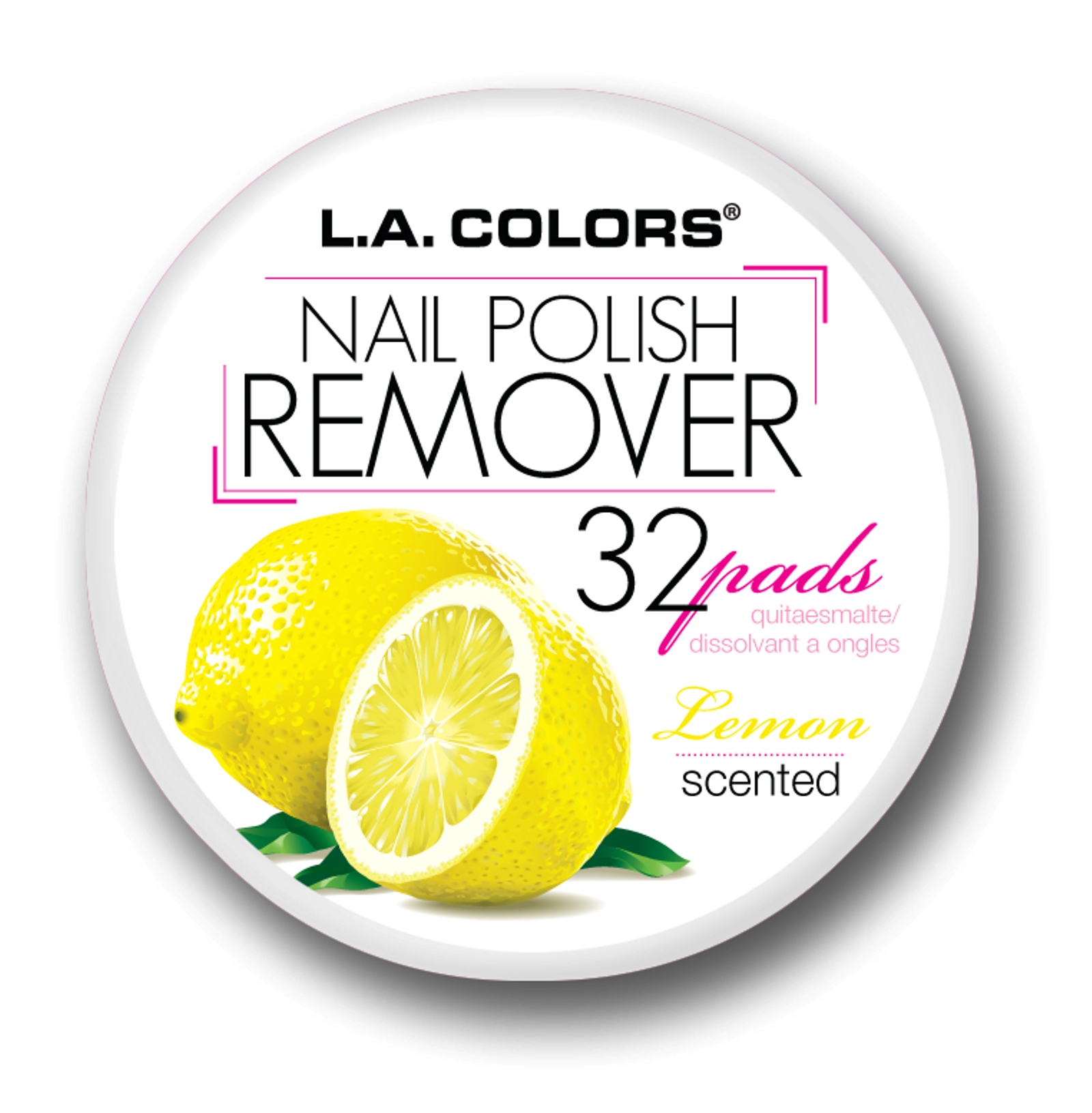 UPC 081555549619 product image for L.A. Colors Nail Polish Remover Pads, Lemon Scent, 32 Ct | upcitemdb.com