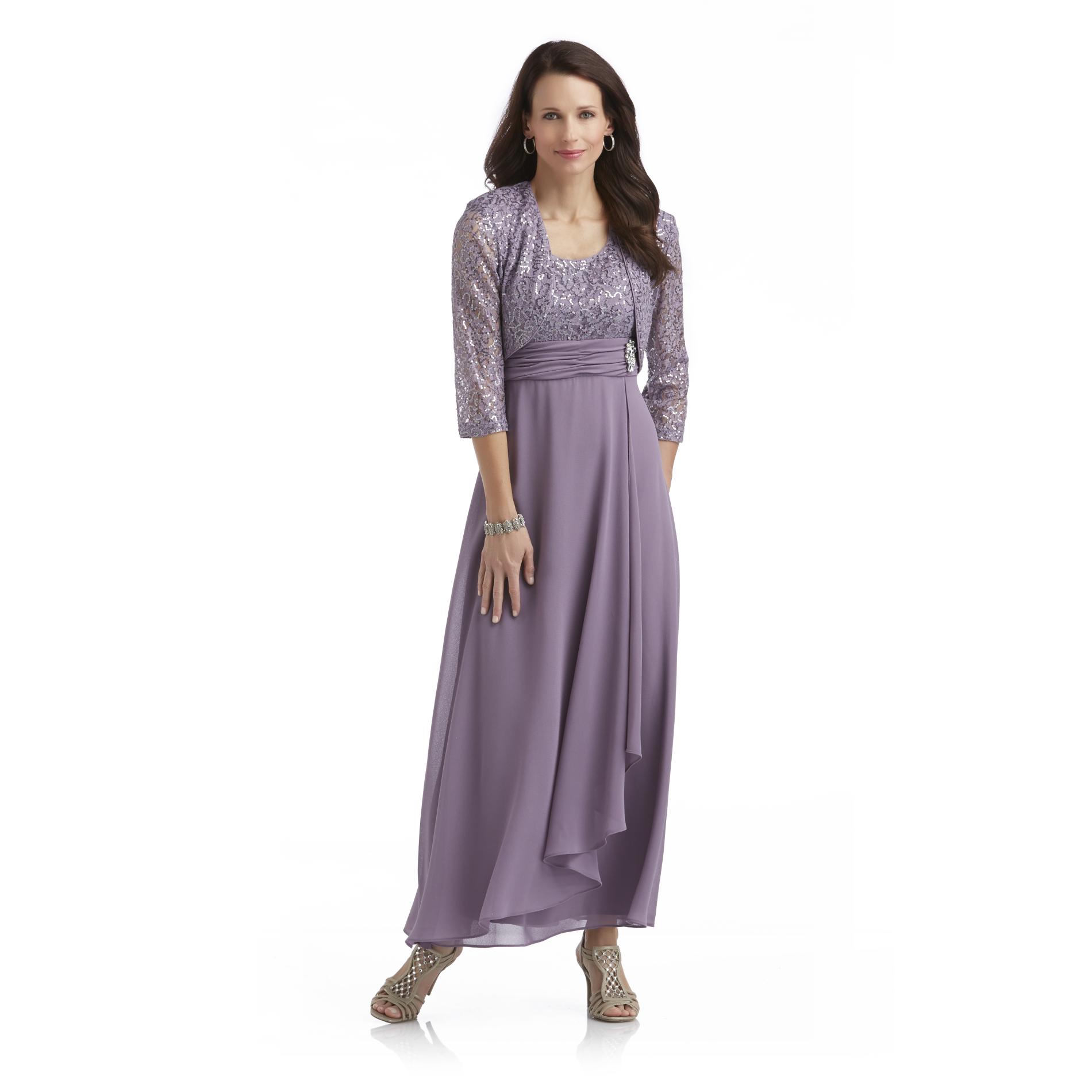 Kathy Roberts Women's Wrap Dress  Sequined Jacket at Sears