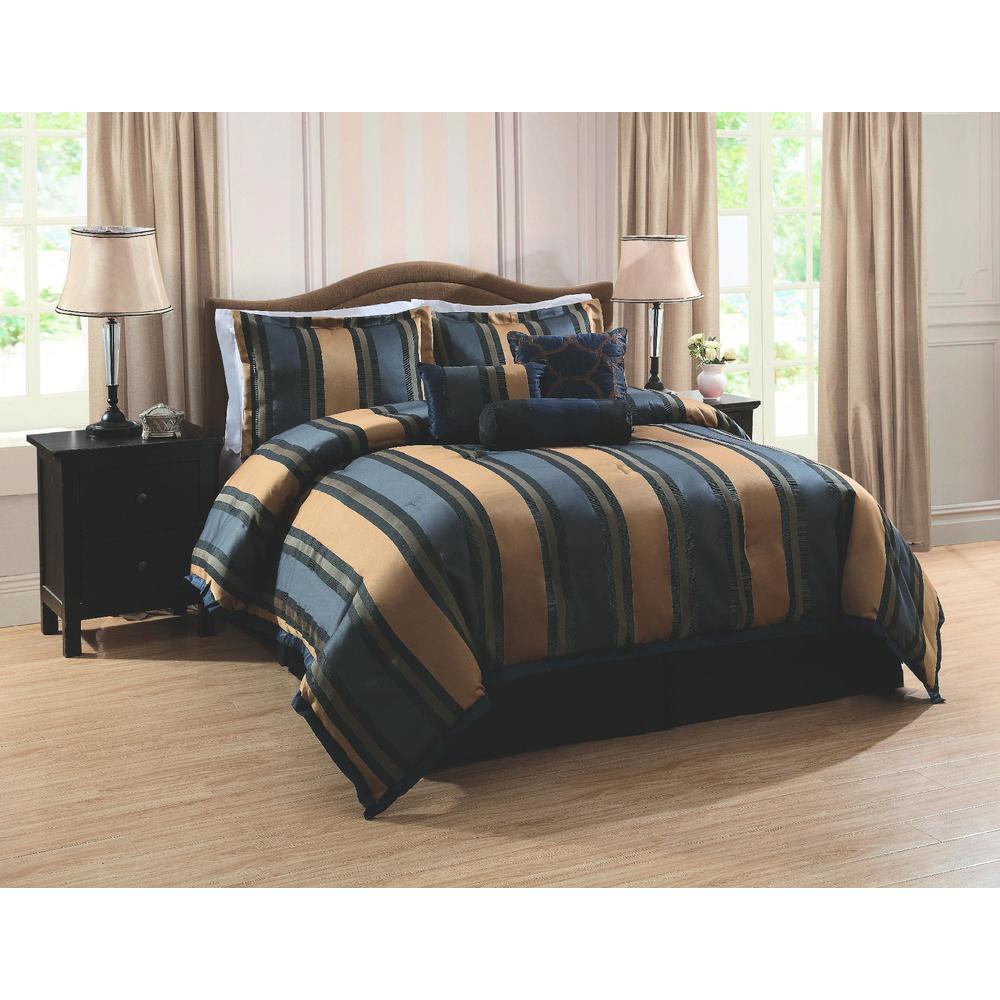 Midnight Stripe Comforter Set
