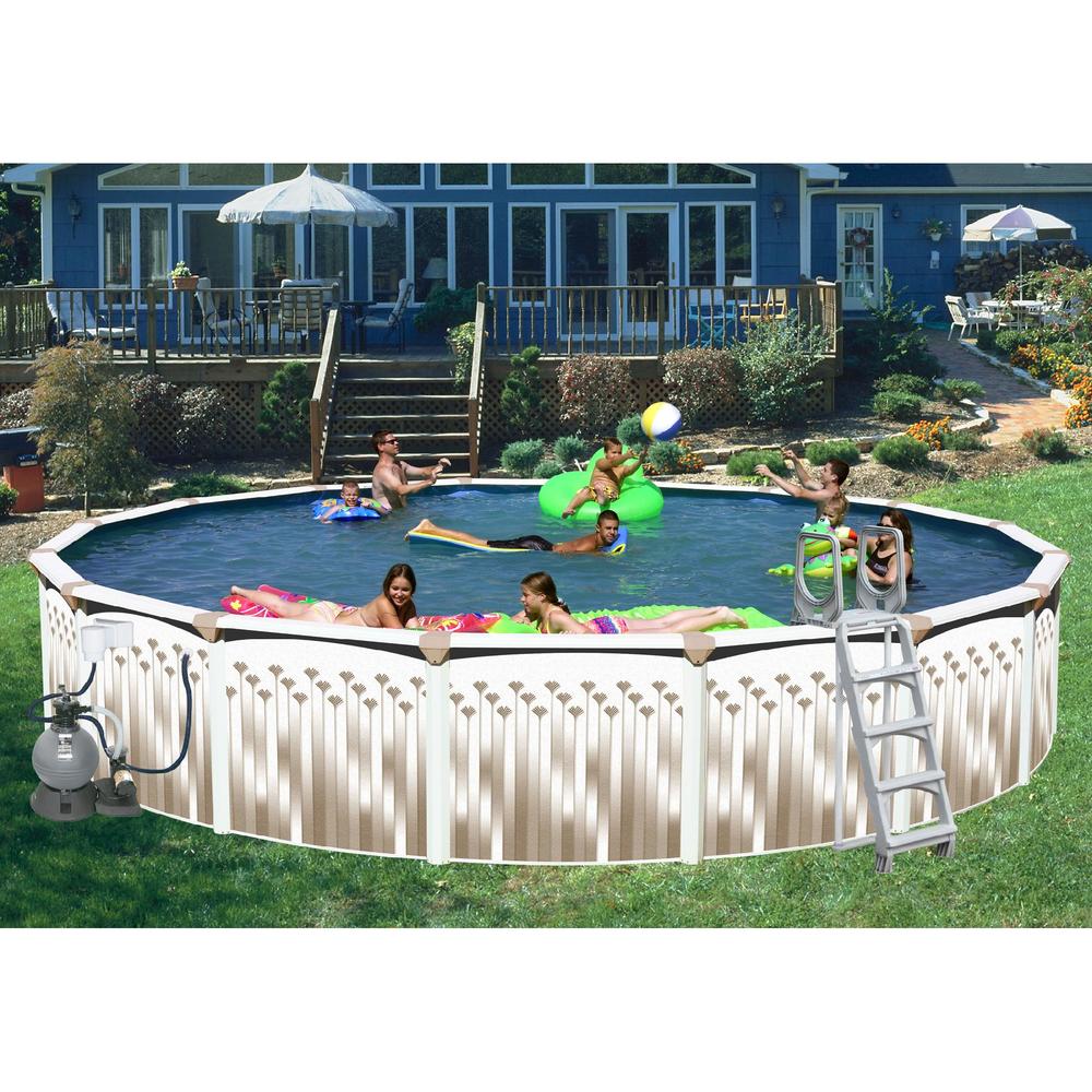 27ft x 52in  Heritage Diamond Round Pool Package