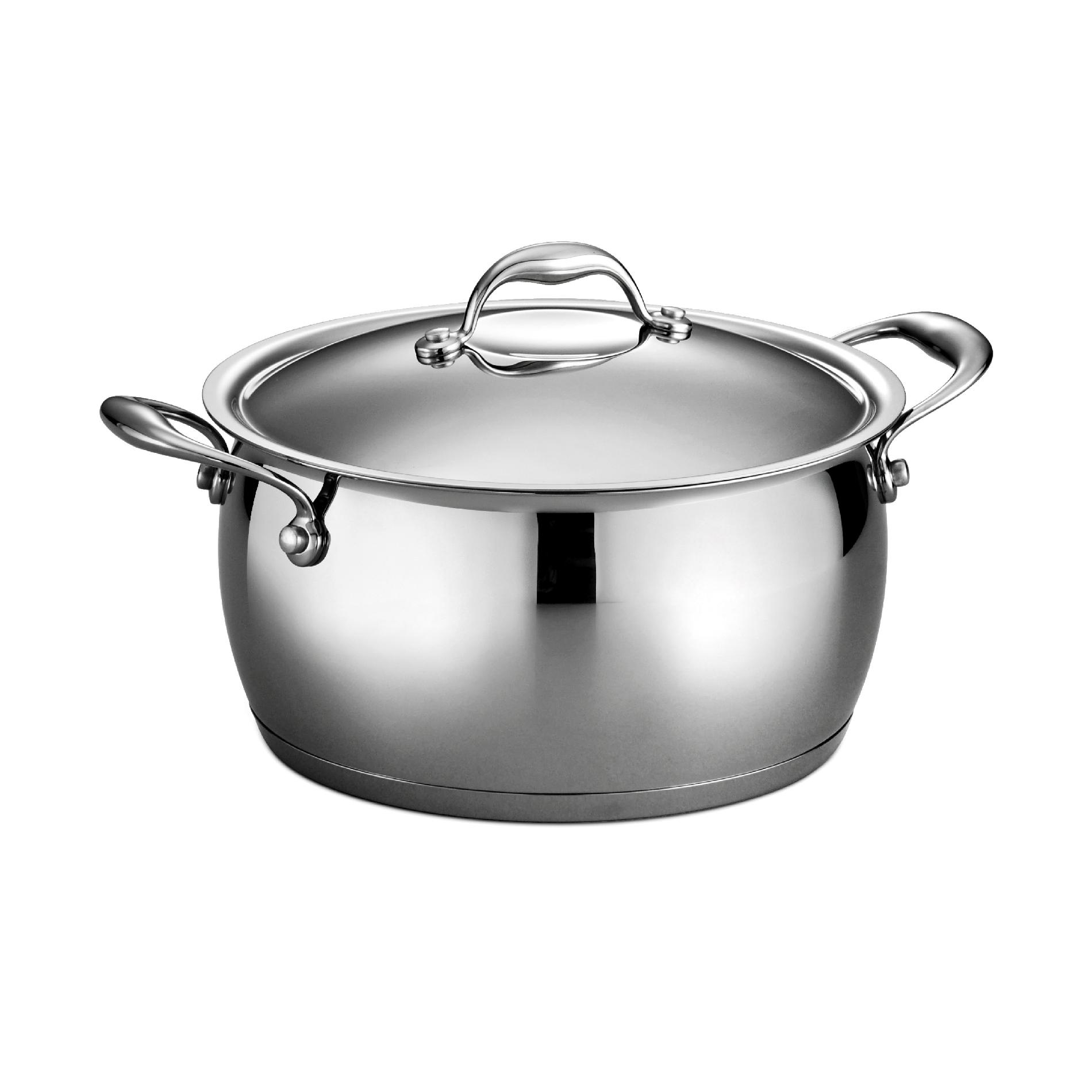 Gourmet Domus 18/10 Stainless Steel 5.5 Qt Covered Stock Pot