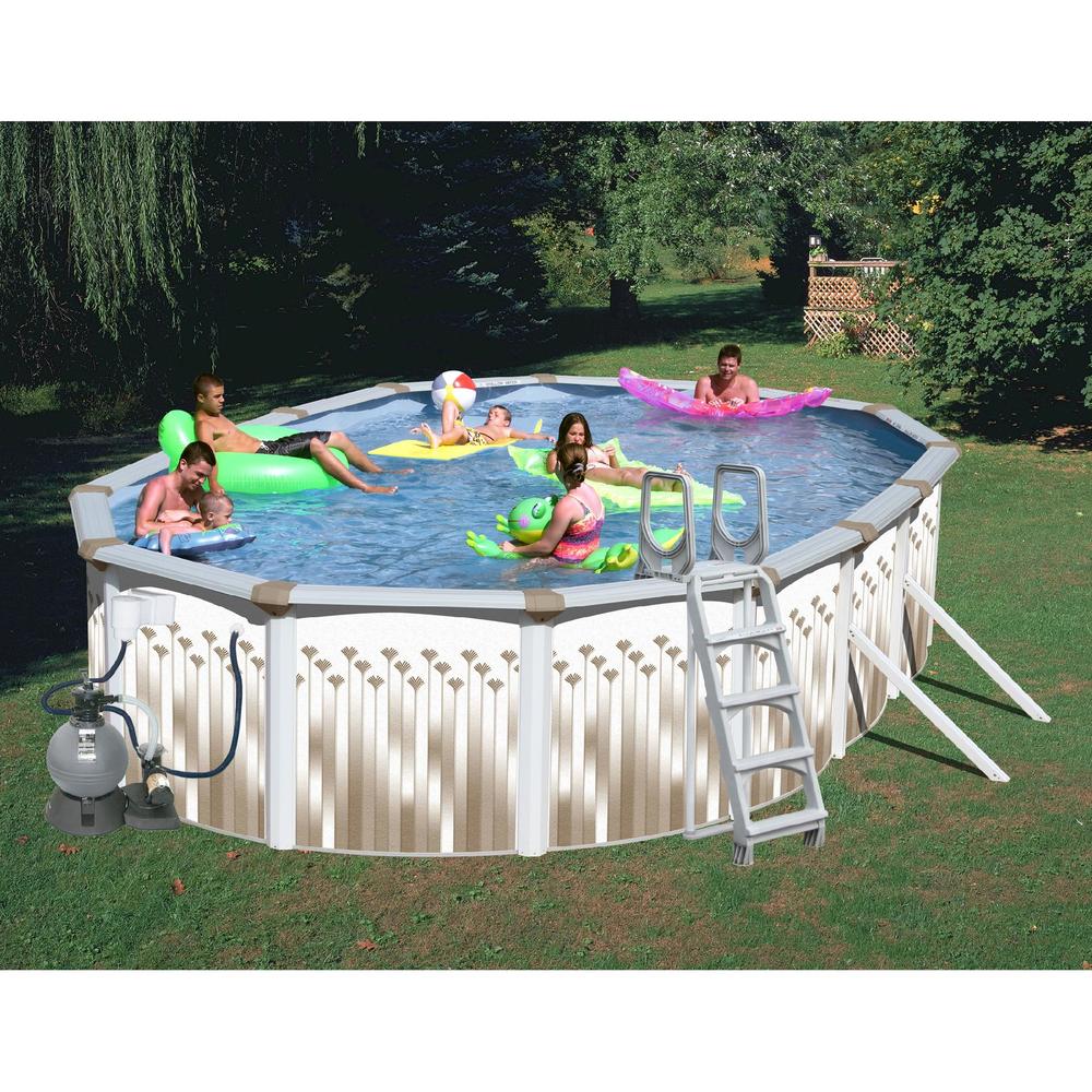 45ft x 18ft x 52in  Heritage Diamond Oval Pool Package