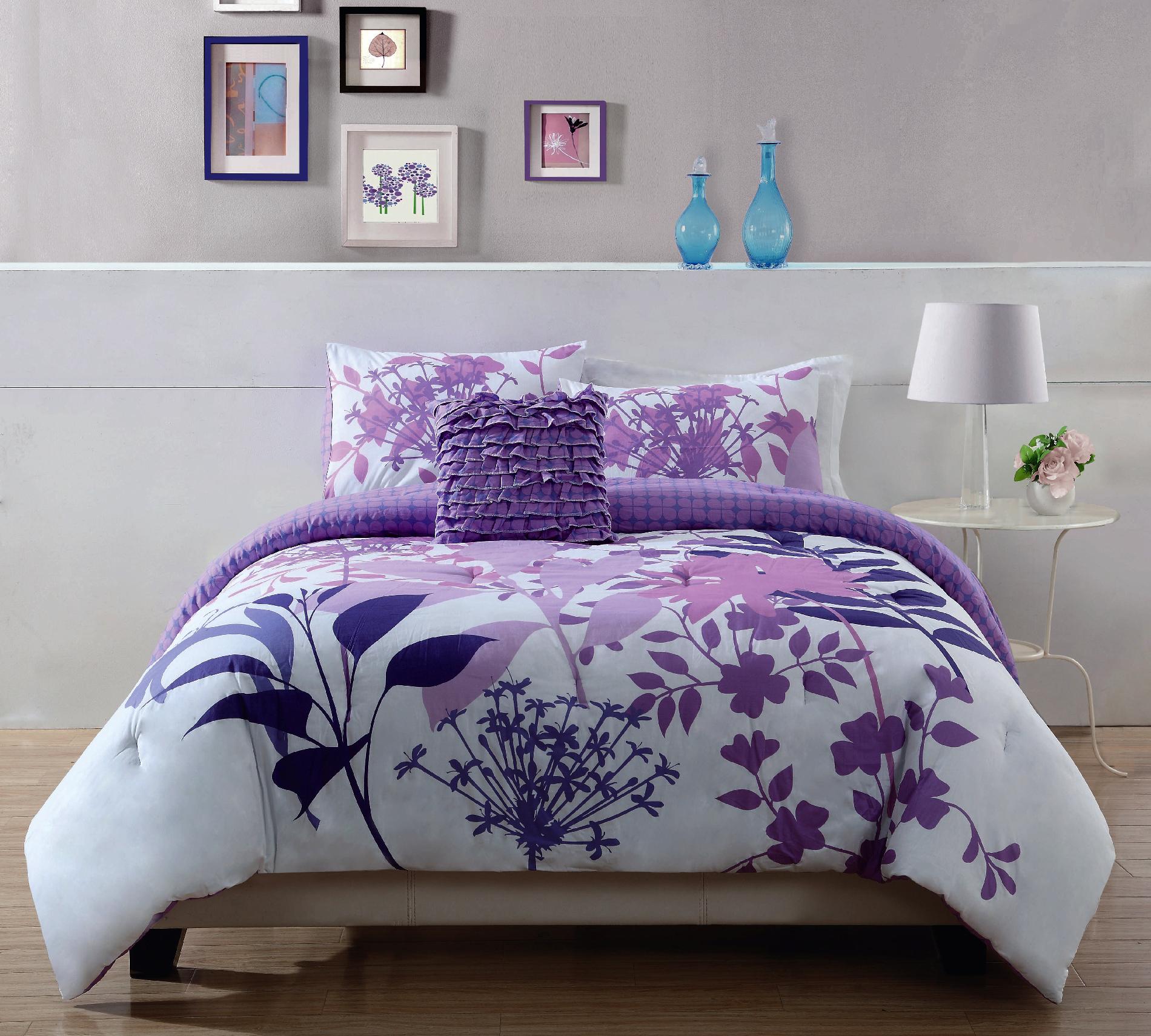 Lavender Shadow Comforter Set with Sham(s)