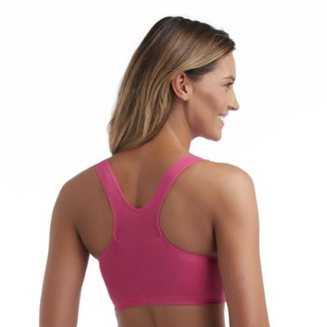 Hanes Women's 2Pack Cotton Racerback Sports Bras