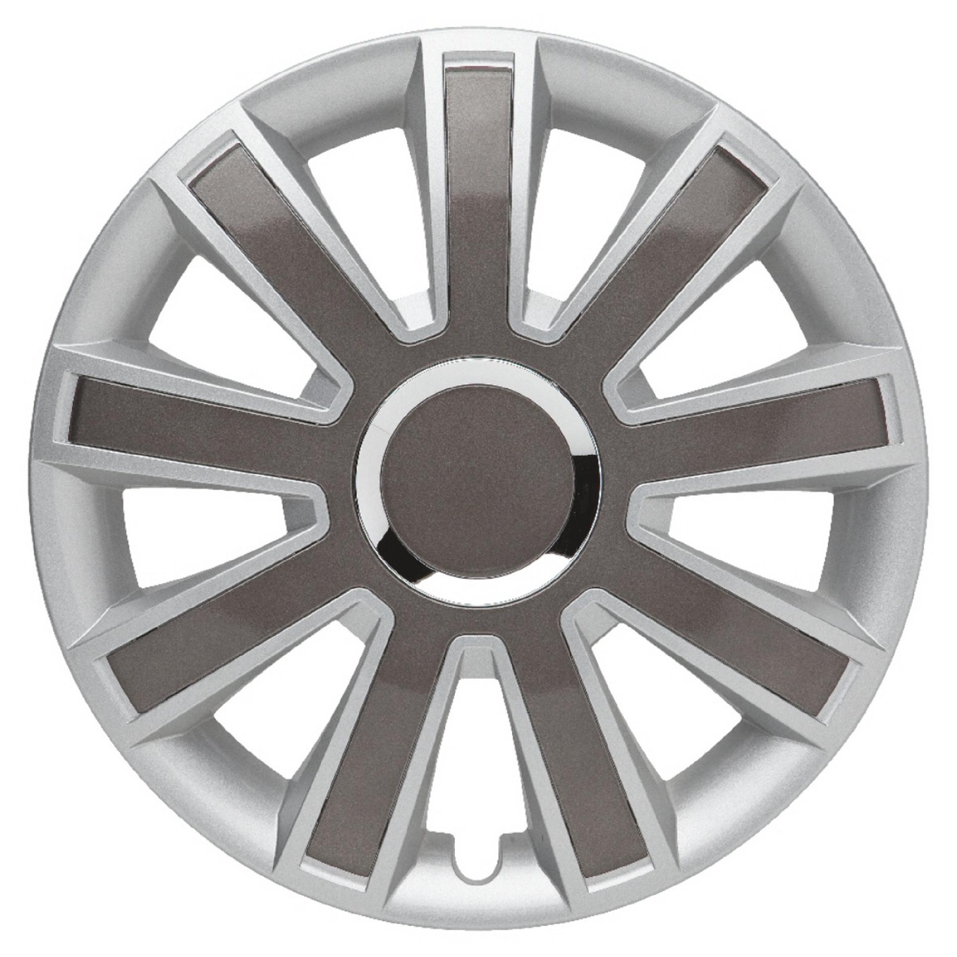 Flash II Silver & Grey Plus Wheel Covers