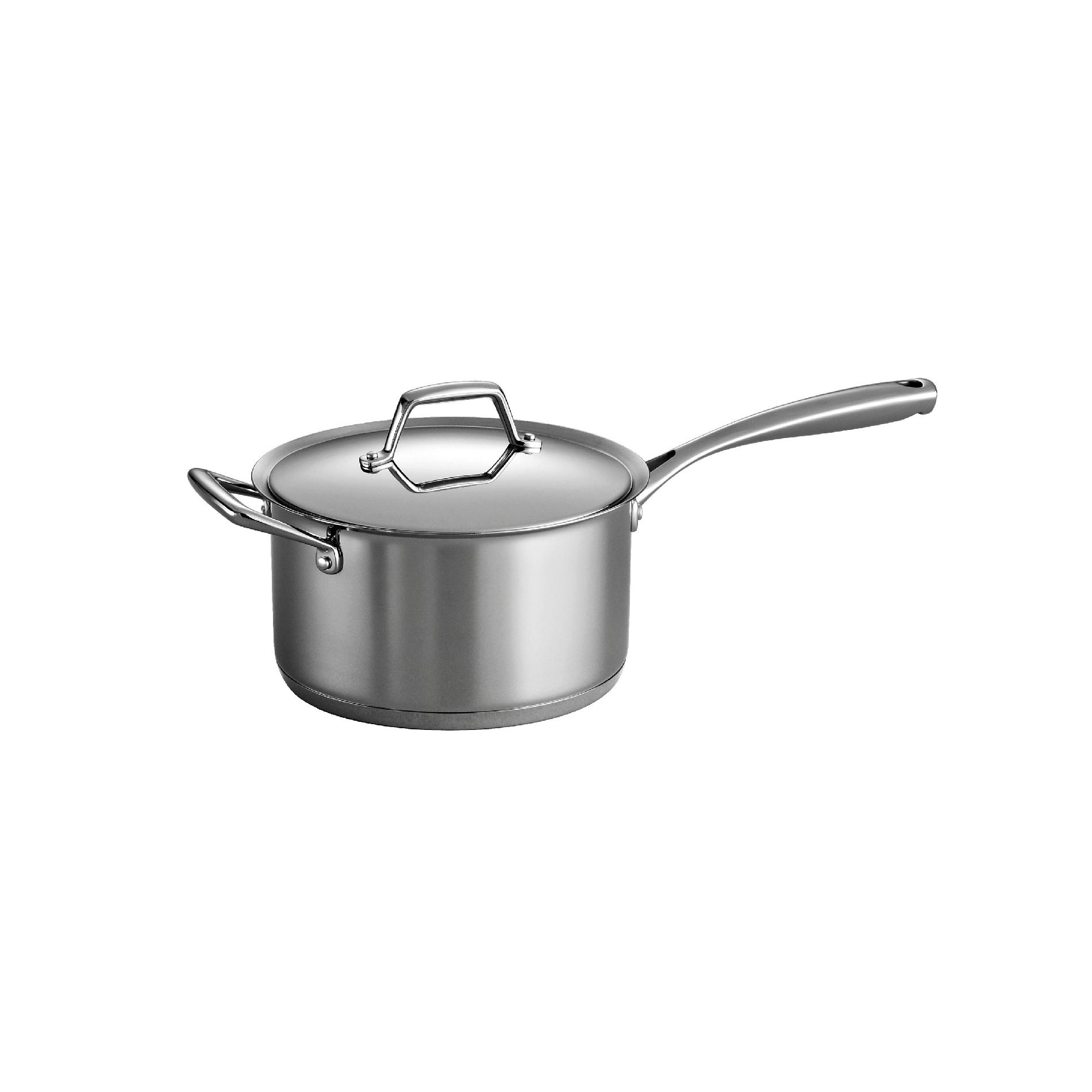 Gourmet Prima 18/10 Stainless Steel 4 Qt Covered Sauce Pan