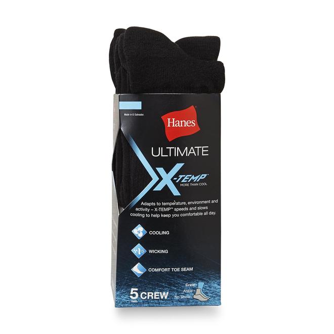 Hanes Men's 5Pairs Ultimate XTemp Crew Socks
