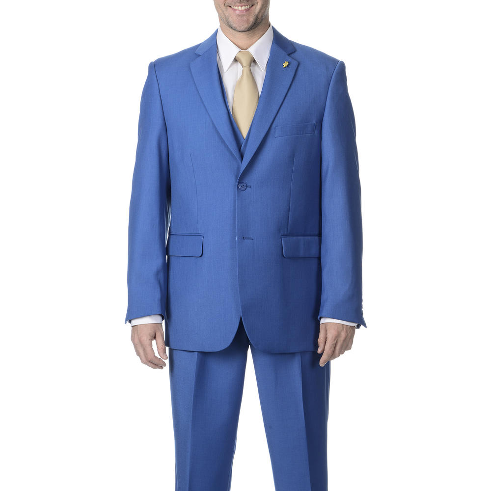 Men's Blue Burtt LVested 3 Piece Suit