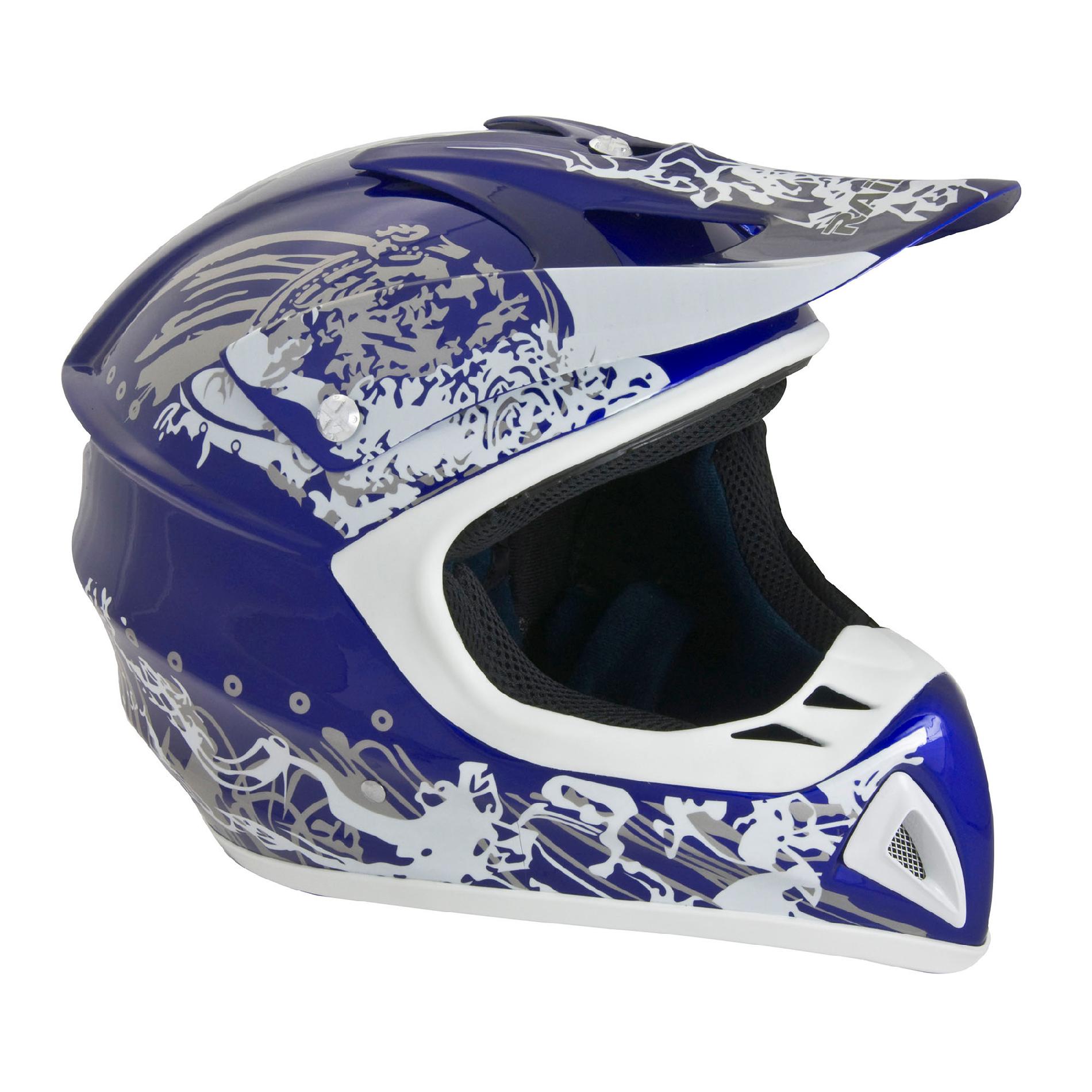 Adrenaline MX Helmet Blue/Silver/White