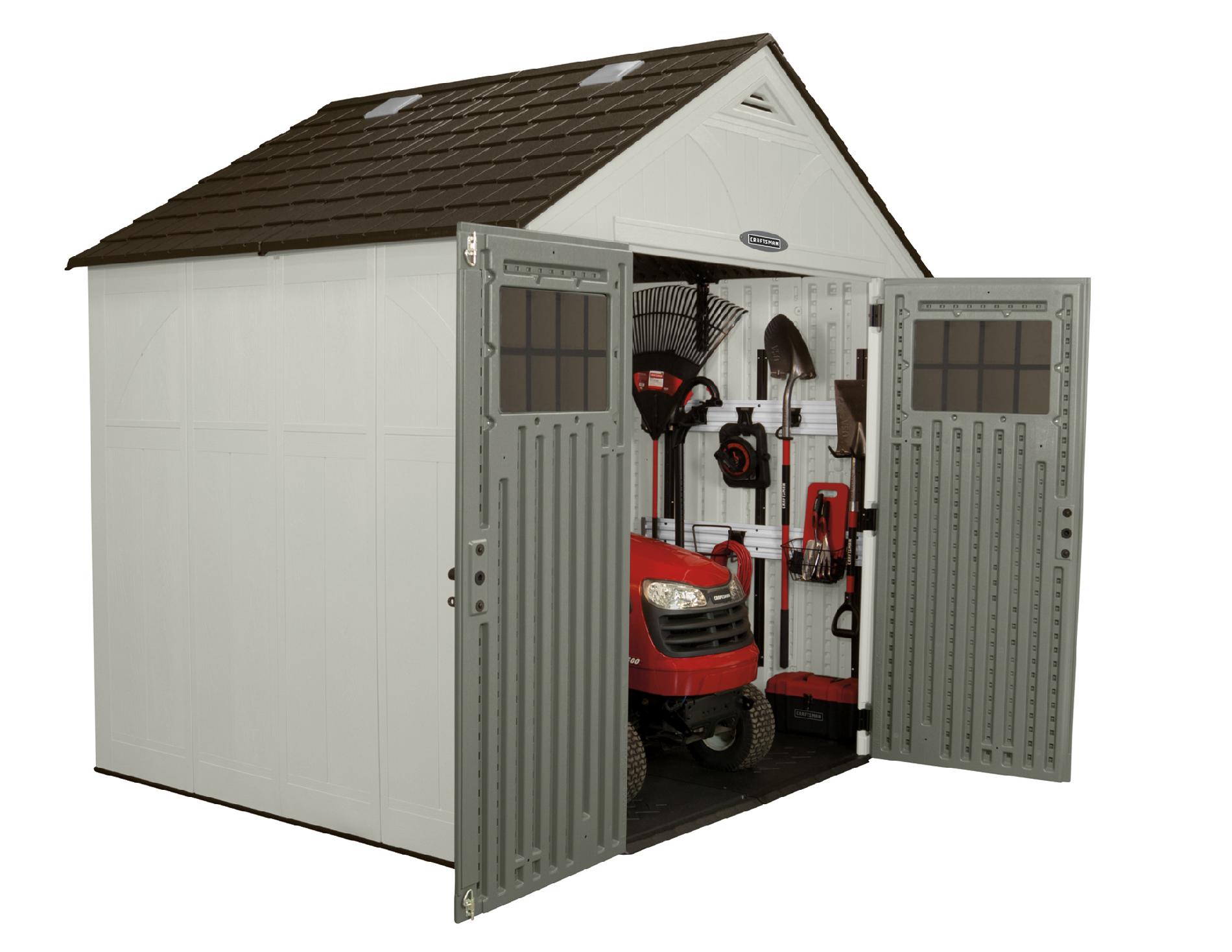 Craftsman -8' 4.5" x 7' 1.75" Resin Storage Building, 378 cu. ft 