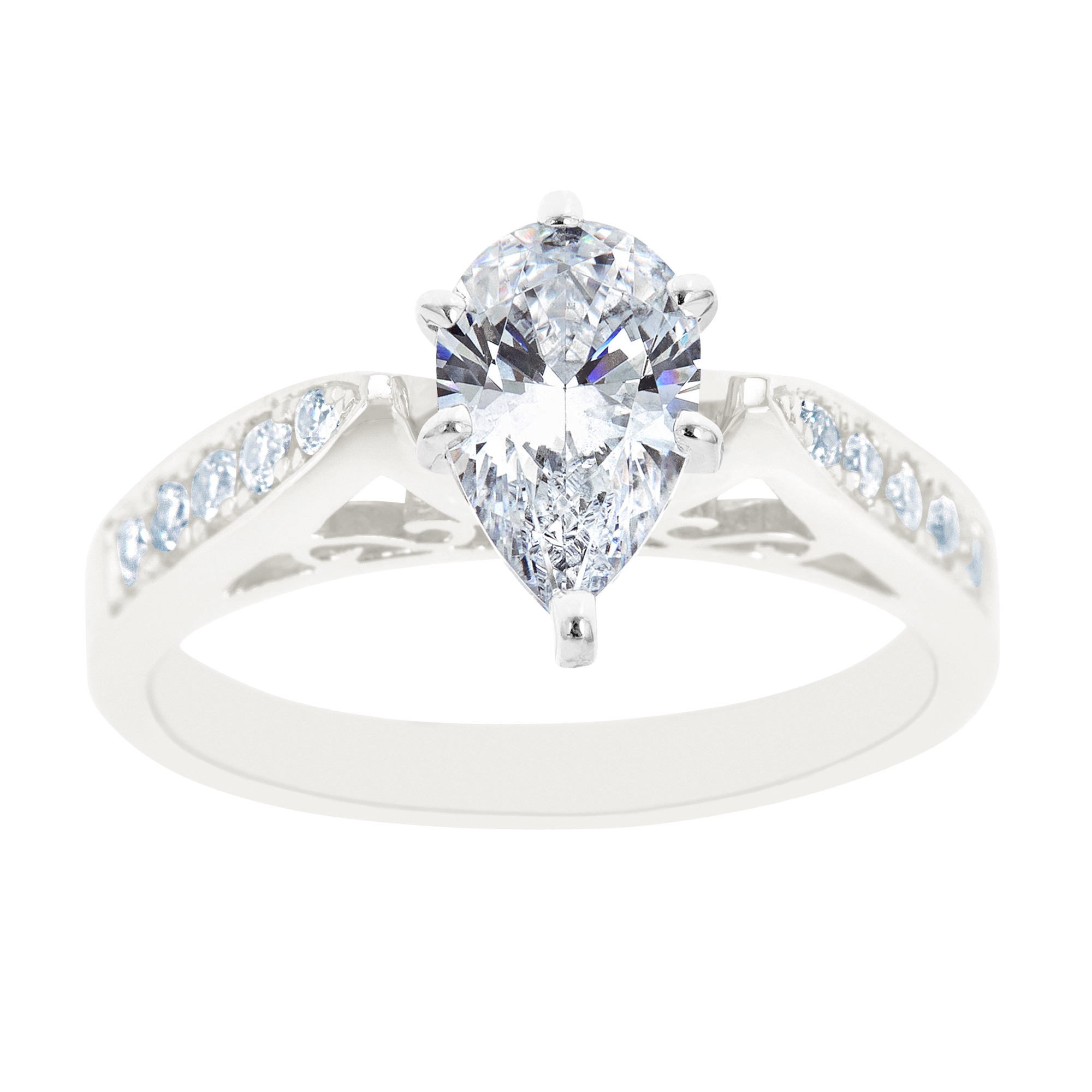 ... New York City Diamond District 14K White Gold Round Diamond Engagement