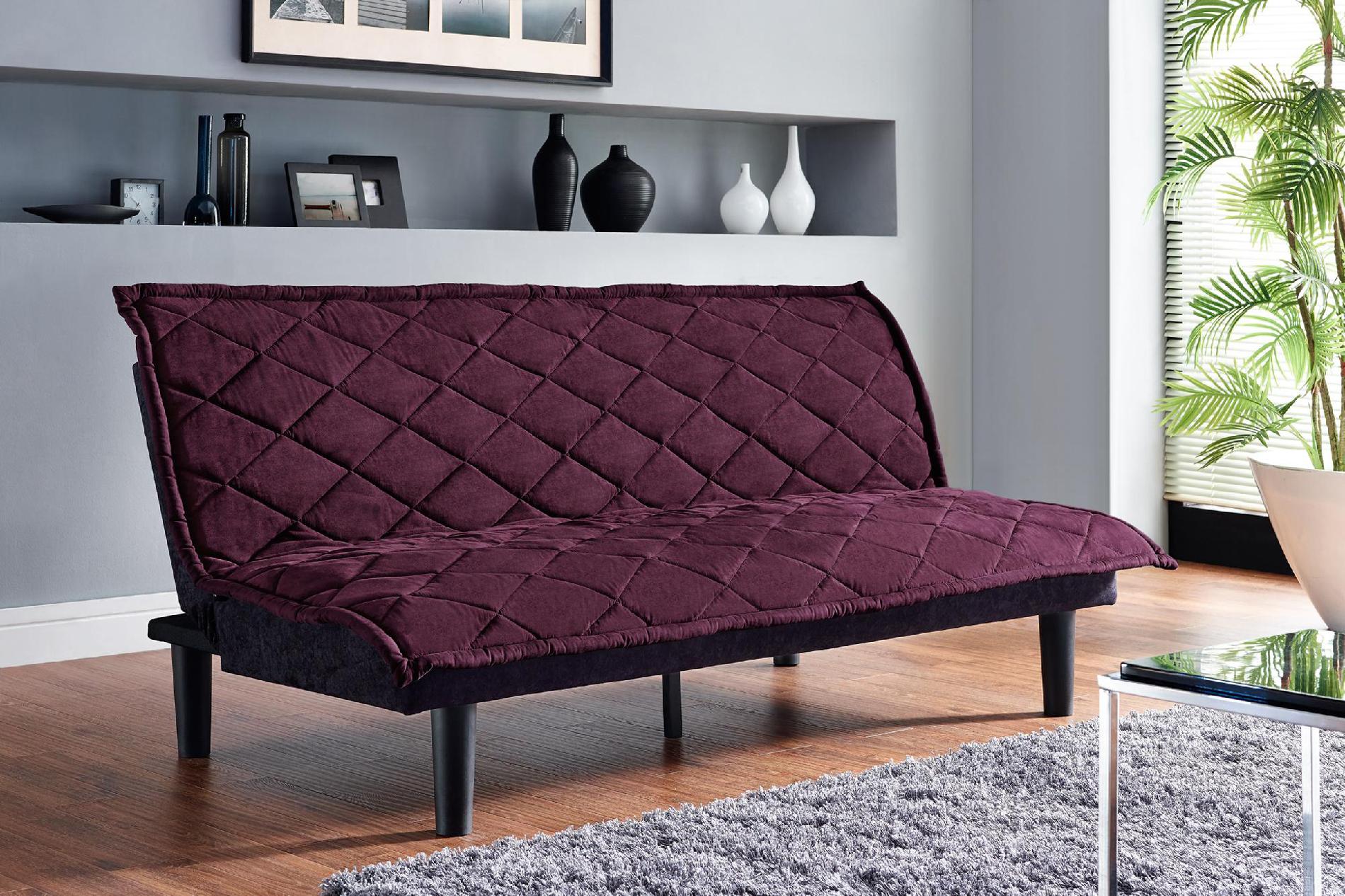 Dorel Home Furnishings Lancaster Purple Convertible Futon Shop Your Way Online Shopping
