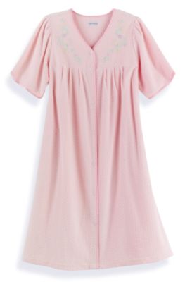 Fundamentals Short Sleeve Embroidered Snap Front Robe at Kmart.com