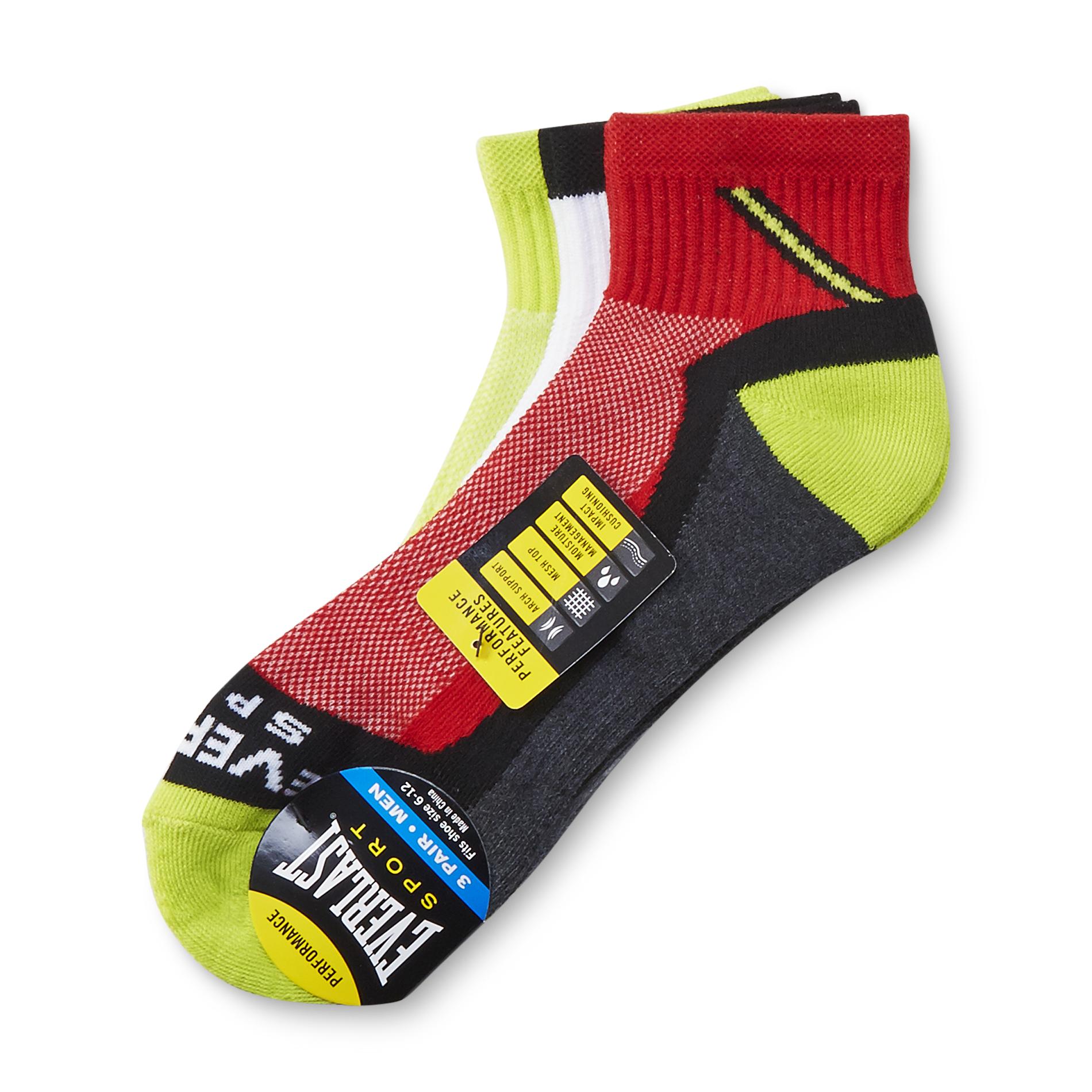 Everlast® Sport Men's 3Pairs Ankle Height Performance Socks
