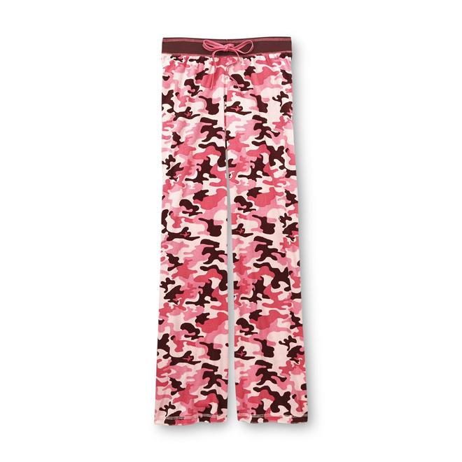 Joe Boxer Women's Velour Lounge Pants Camo